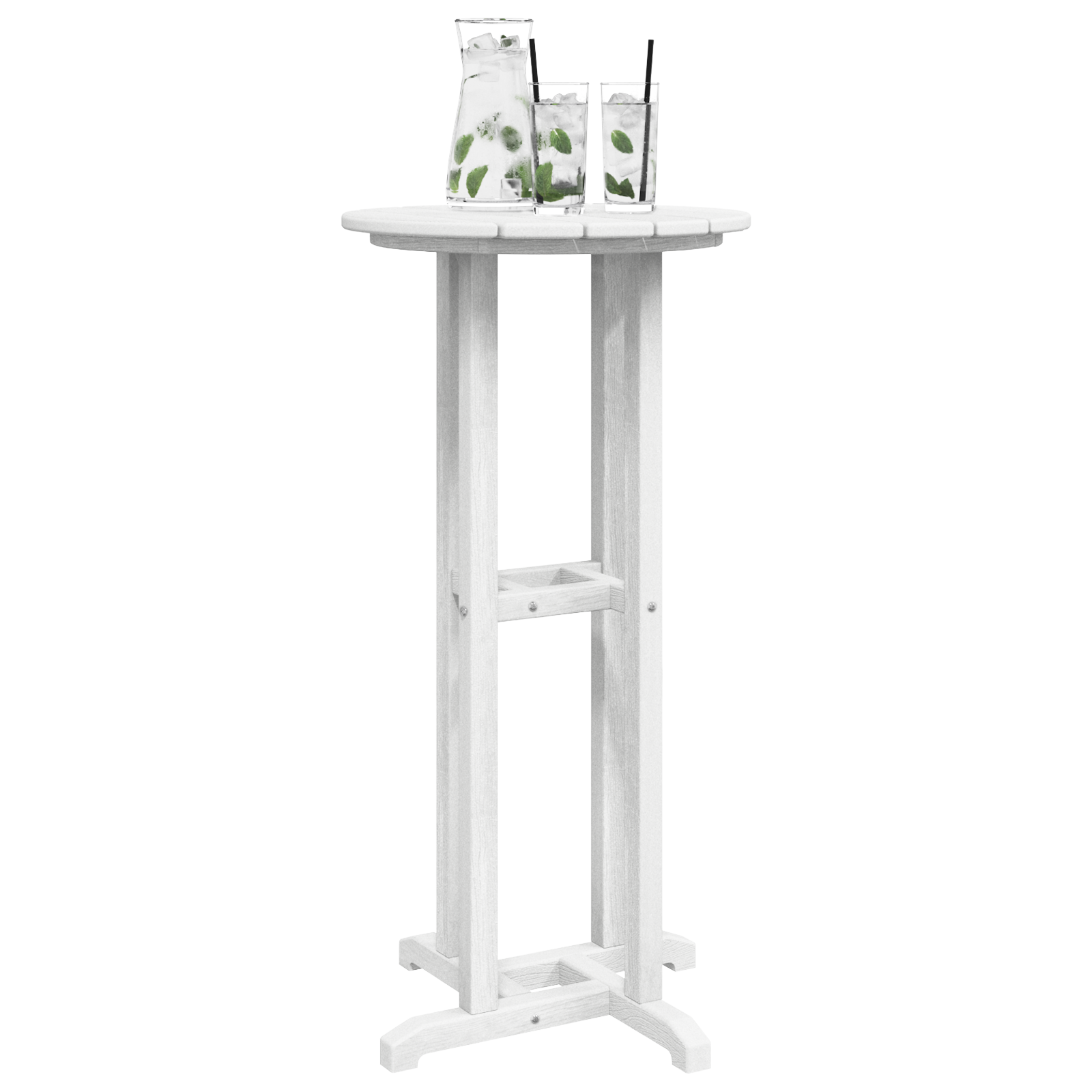 Masă Bar Alb 55x55x107 cm HDPE GartenMobel Dekor