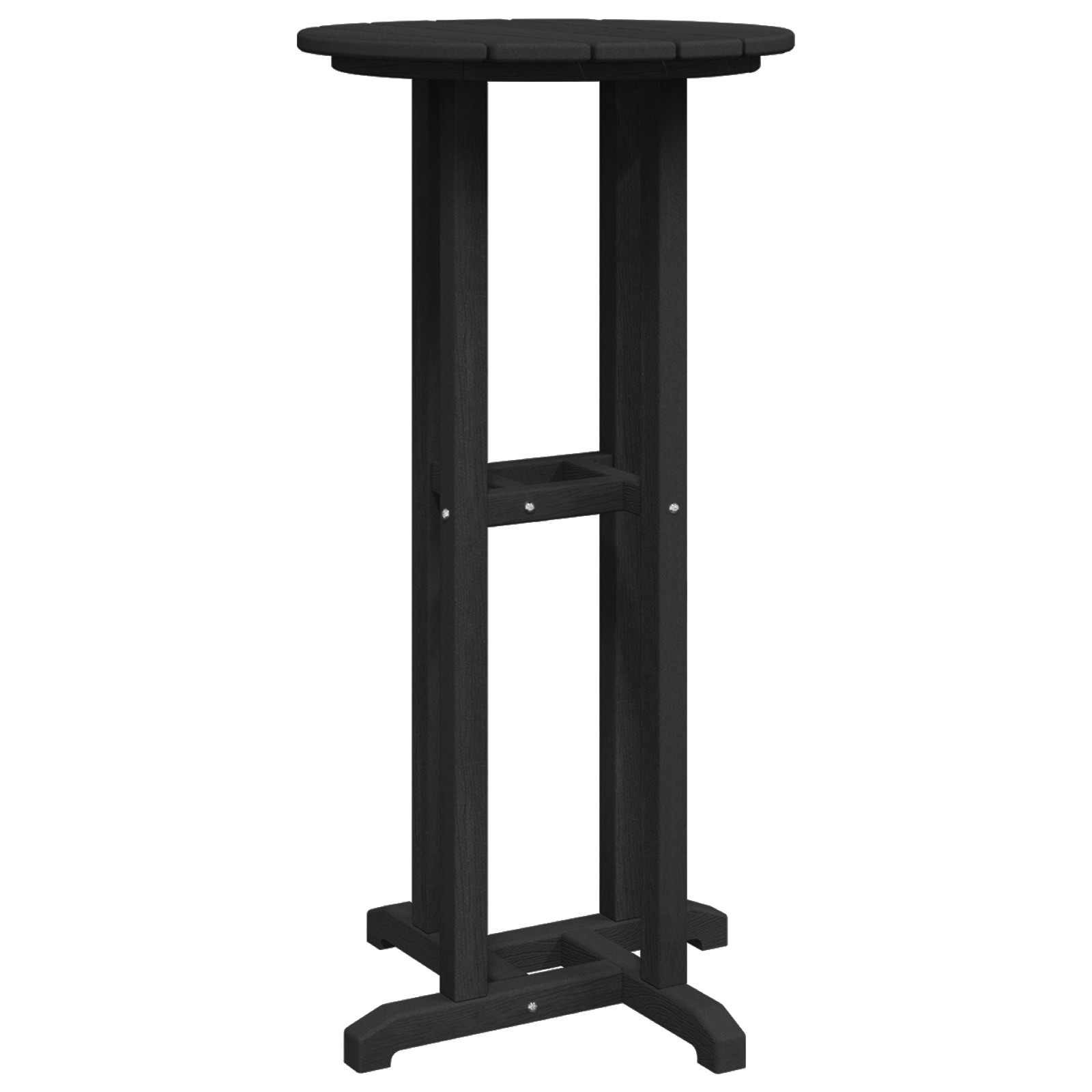 Masă de Bar Neagră 55x55x107 cm HDPE GartenMobel Dekor