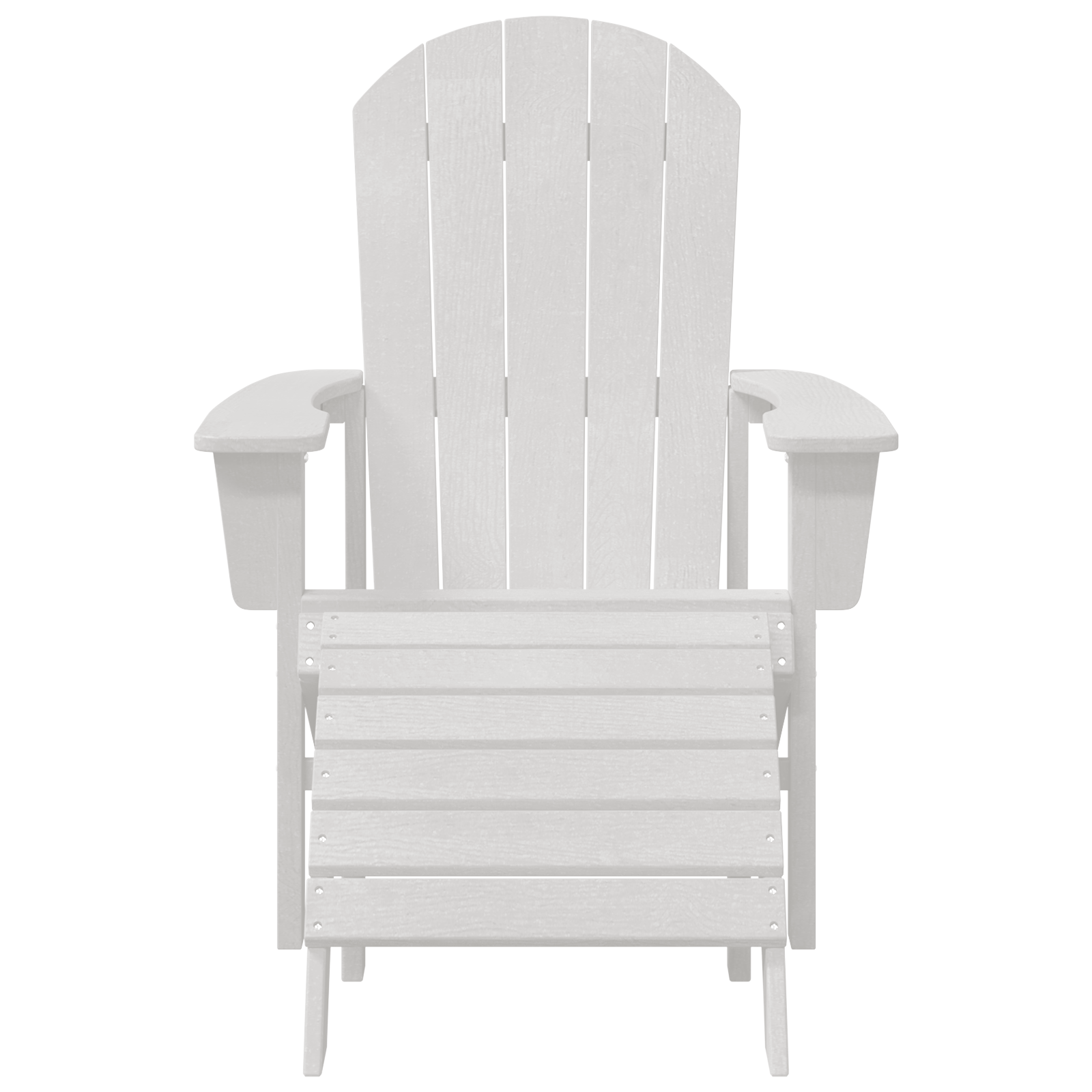 Scaun Adirondack cu suport pentru picioare Alb HDPE GartenMobel Dekor