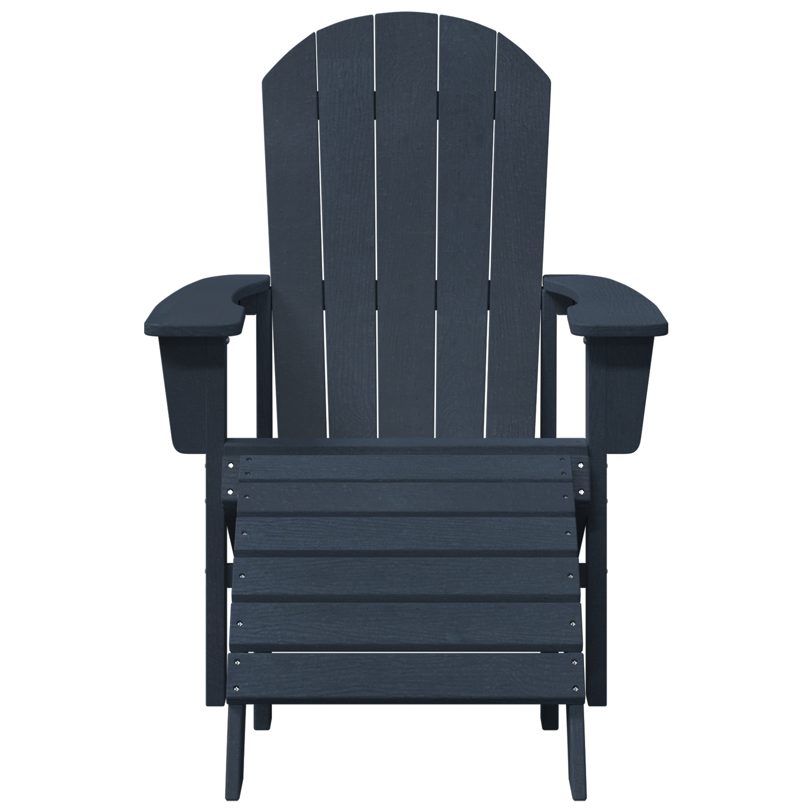Scaun Adirondack cu suport pentru picioare bleumarin HDPE GartenMobel Dekor