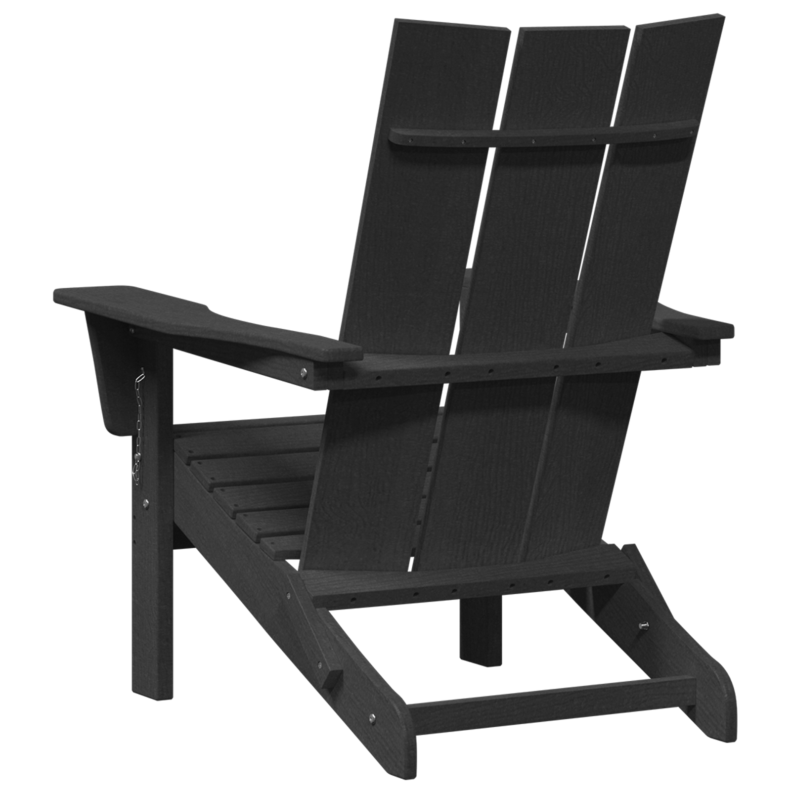 Scaun Adirondack pliabil Negru 74.5x80.5x90 cm HDPE GartenMobel Dekor