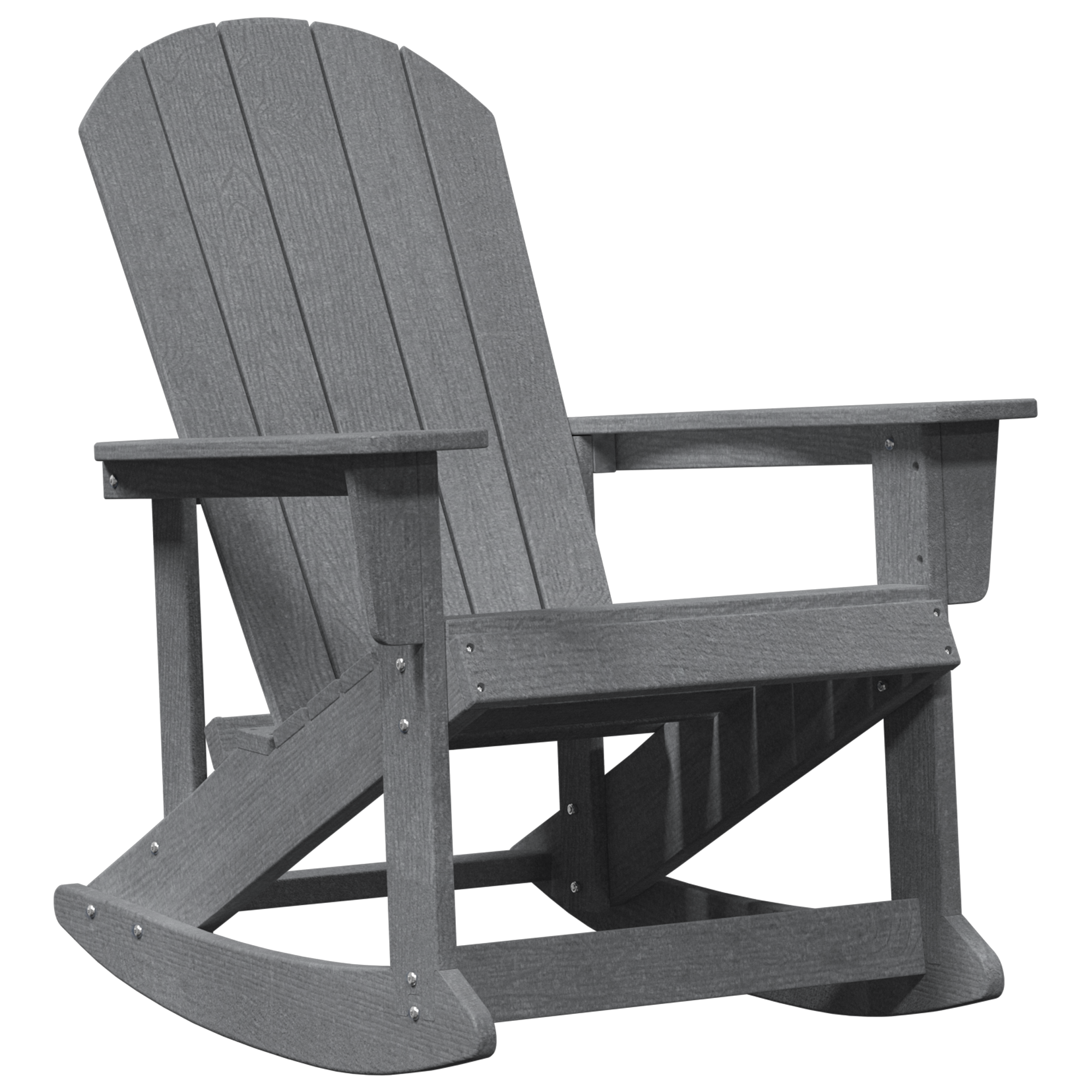 Scaun de balansoar Adirondack Gri deschis 73.5x92x90 cm HDPE GartenMobel Dekor