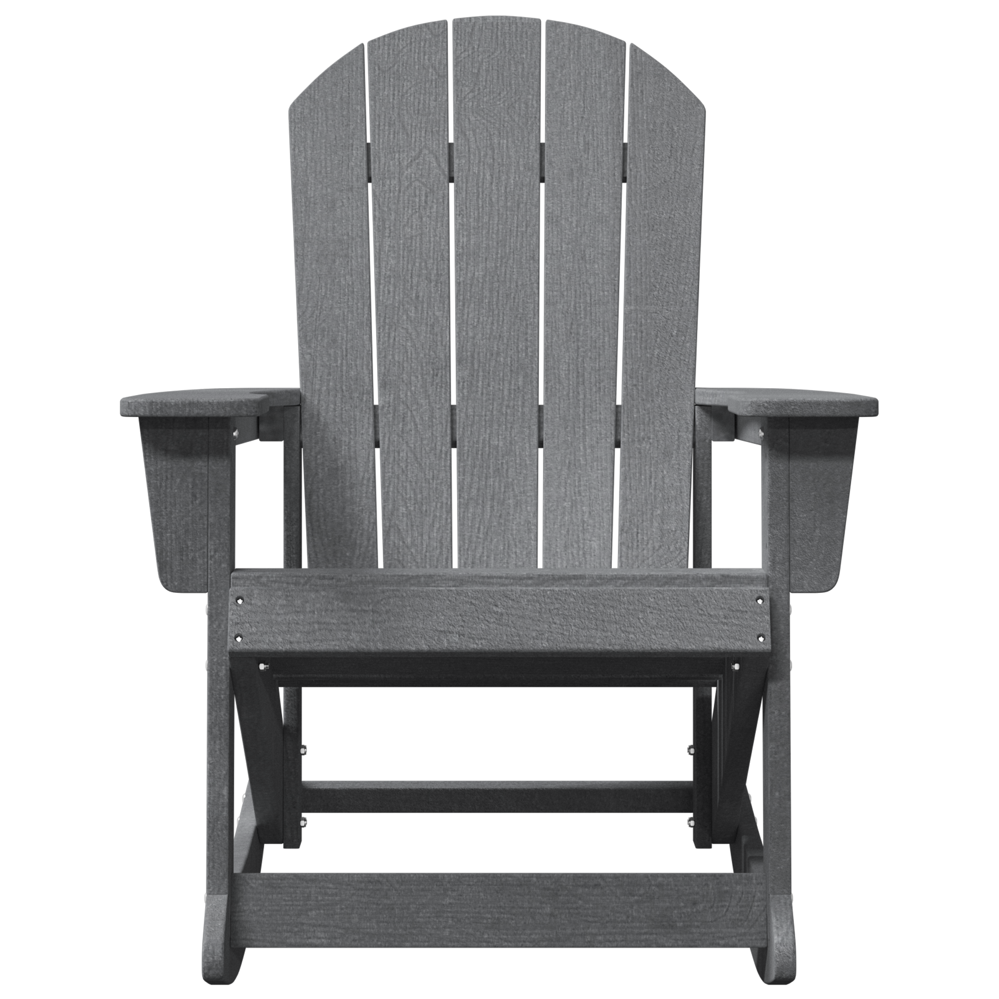 Scaun de balansoar Adirondack Gri deschis 73.5x92x90 cm HDPE GartenMobel Dekor