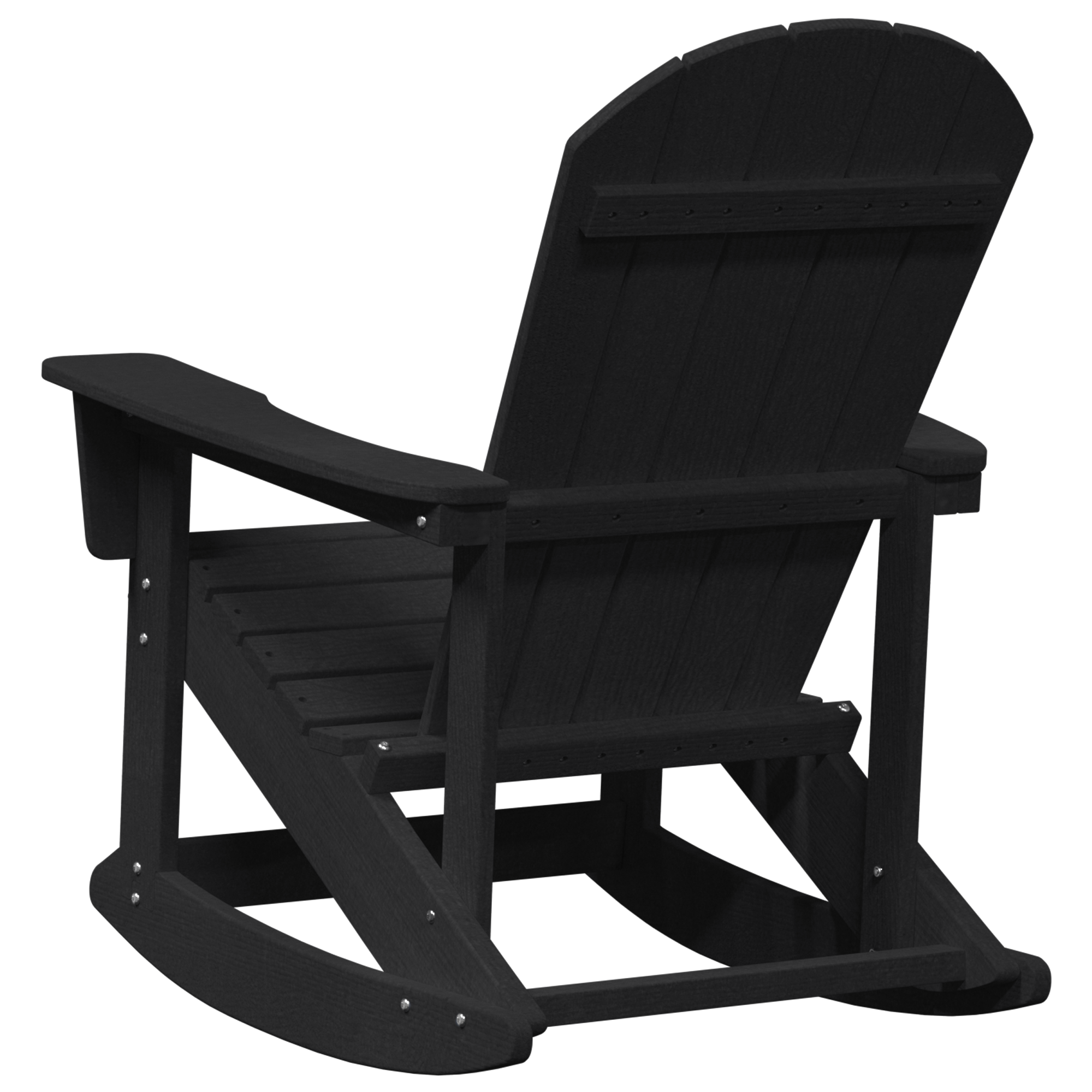 Scaun rocking Adirondack Negru 73.5x92x90 cm HDPE GartenMobel Dekor