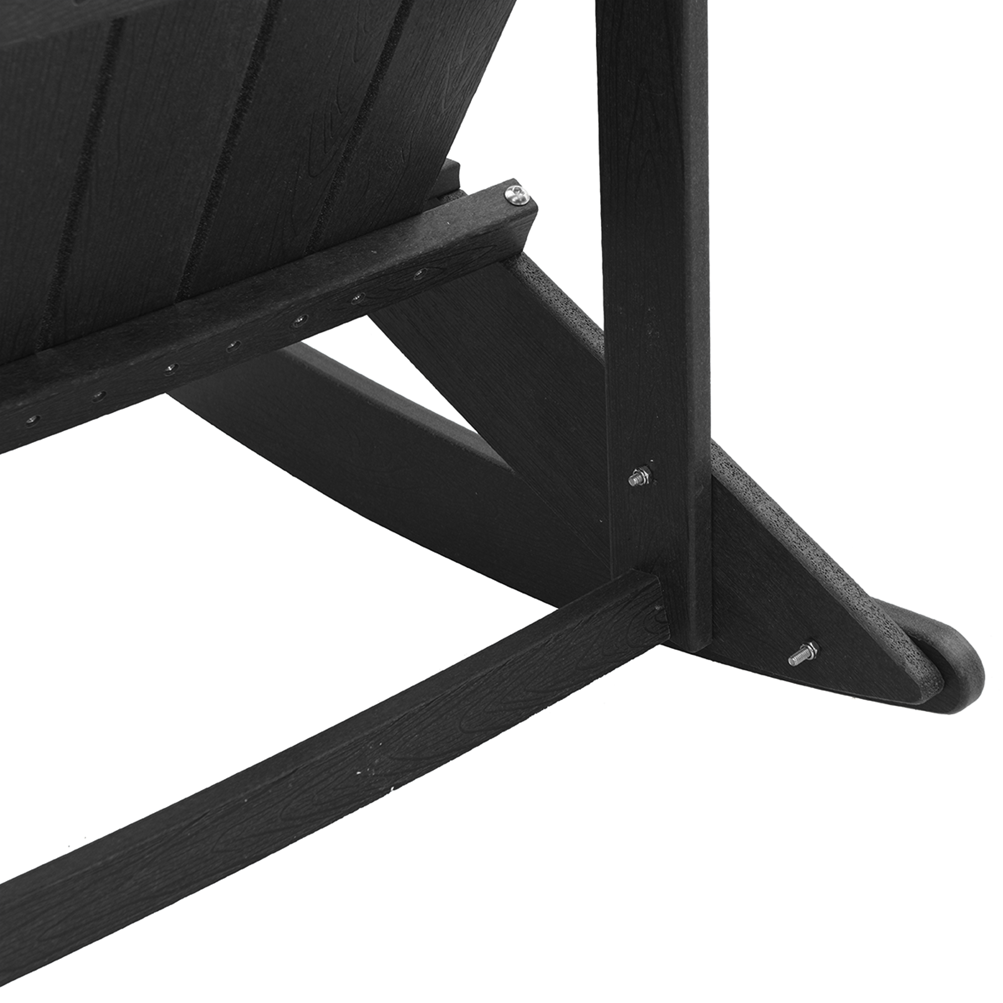 Scaun rocking Adirondack Negru 73.5x92x90 cm HDPE GartenMobel Dekor