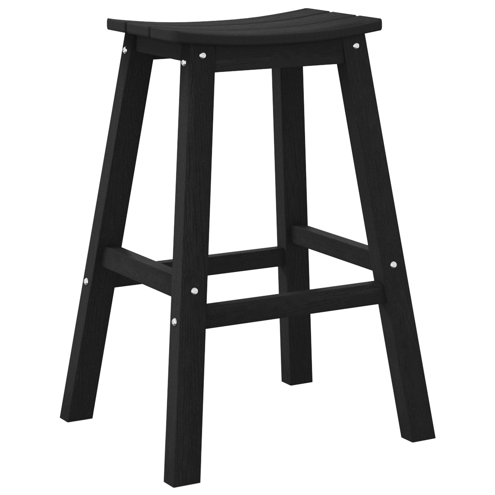 Taburete Bar 2 pcs Negru HDPE GartenMobel Dekor