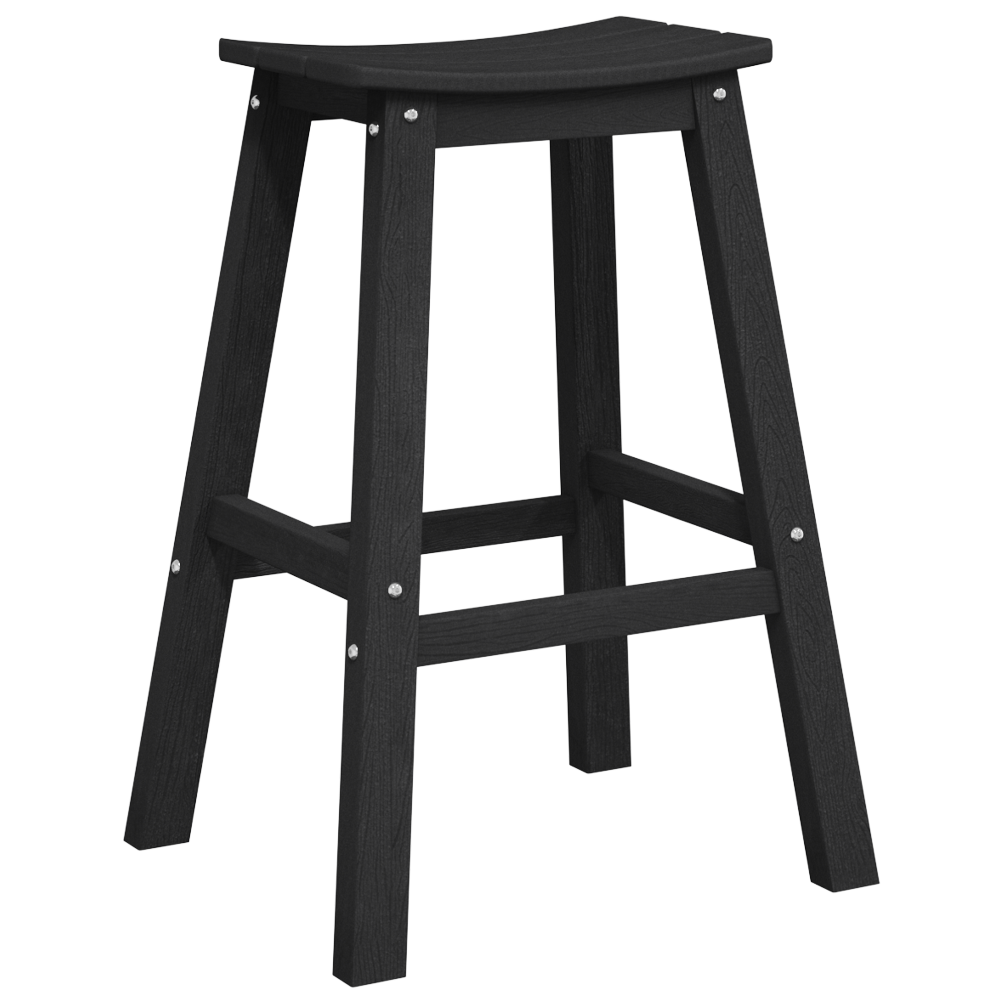 Taburete Bar 2 pcs Negru HDPE GartenMobel Dekor