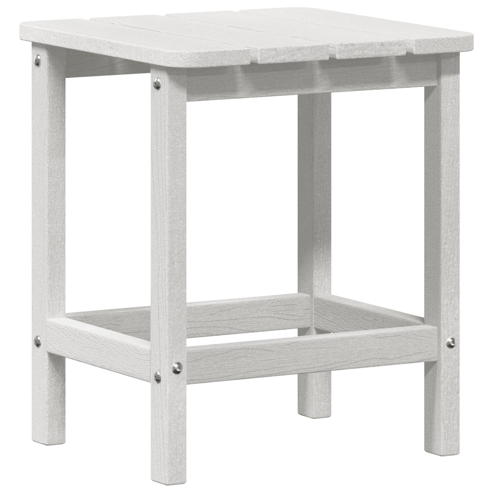 Masă laterală Adirondack Albă 38x38x45 cm HDPE GartenMobel Dekor
