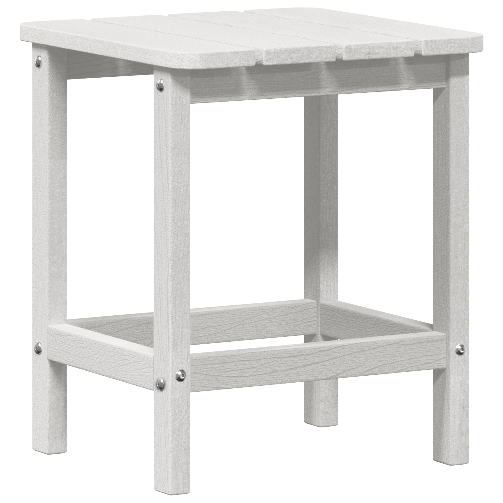 Masă laterală Adirondack Albă 38x38x45 cm HDPE GartenMobel Dekor