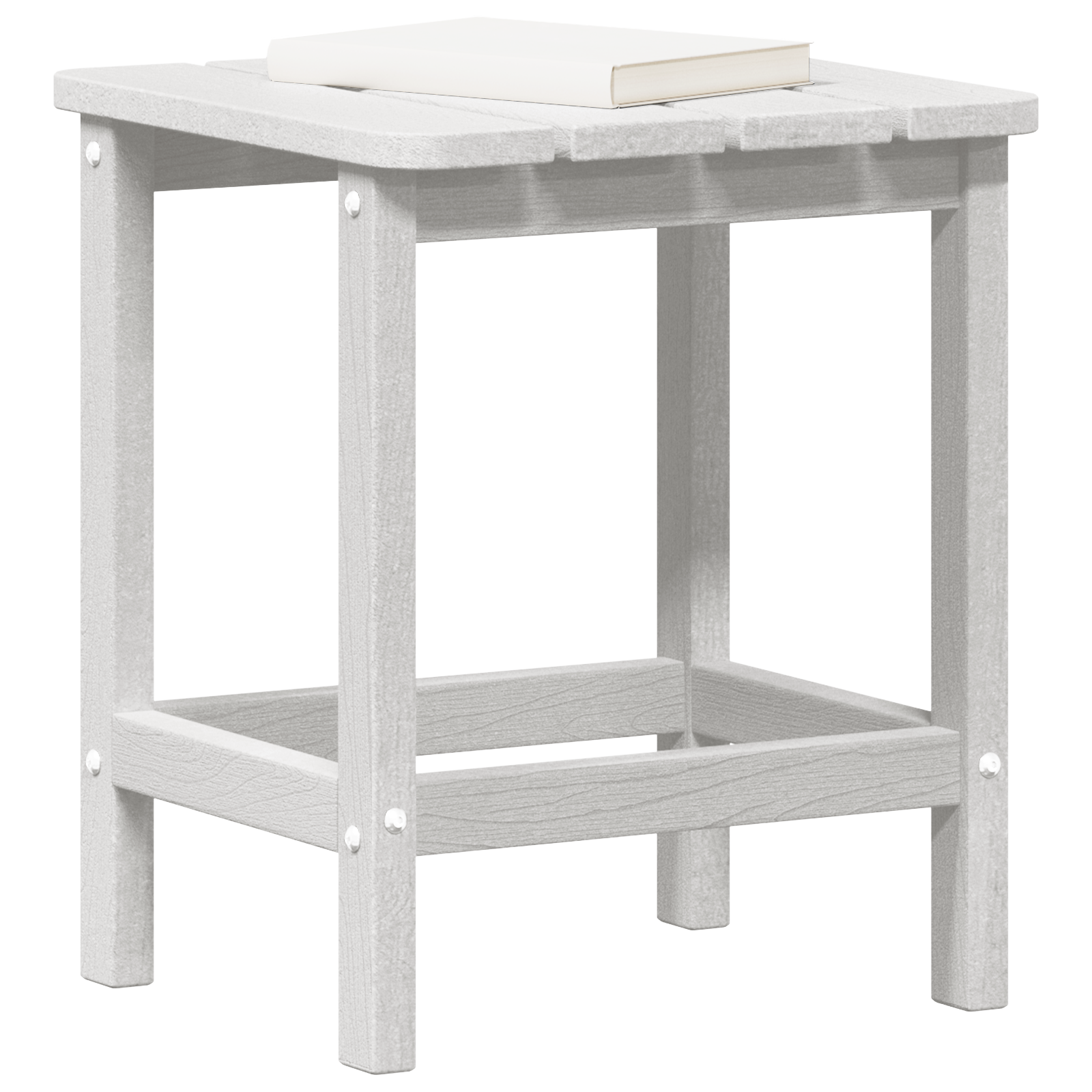 Masă laterală Adirondack Albă 38x38x45 cm HDPE GartenMobel Dekor