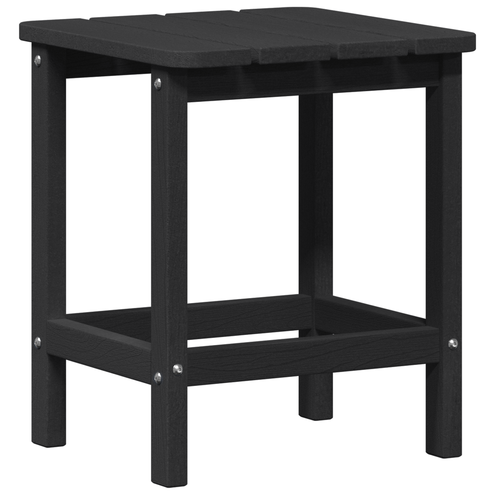 Masa laterală Adirondack Neagră 38x38x45 cm HDPE GartenMobel Dekor