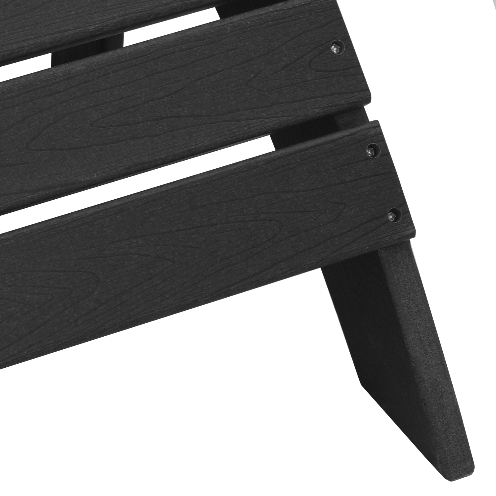Scaun Adirondack cu suport pentru picioare Negru HDPE GartenMobel Dekor