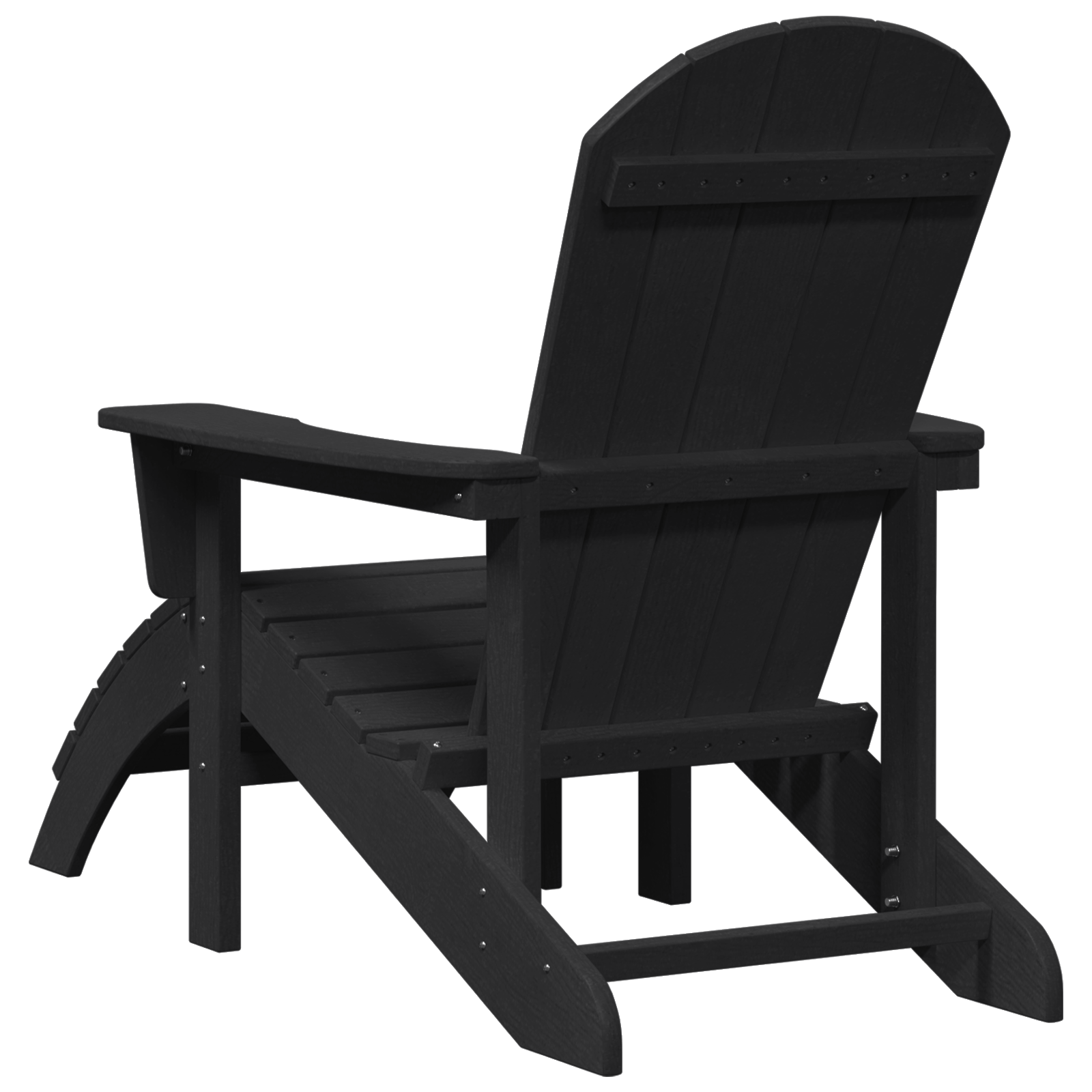 Scaun Adirondack cu suport pentru picioare Negru HDPE GartenMobel Dekor
