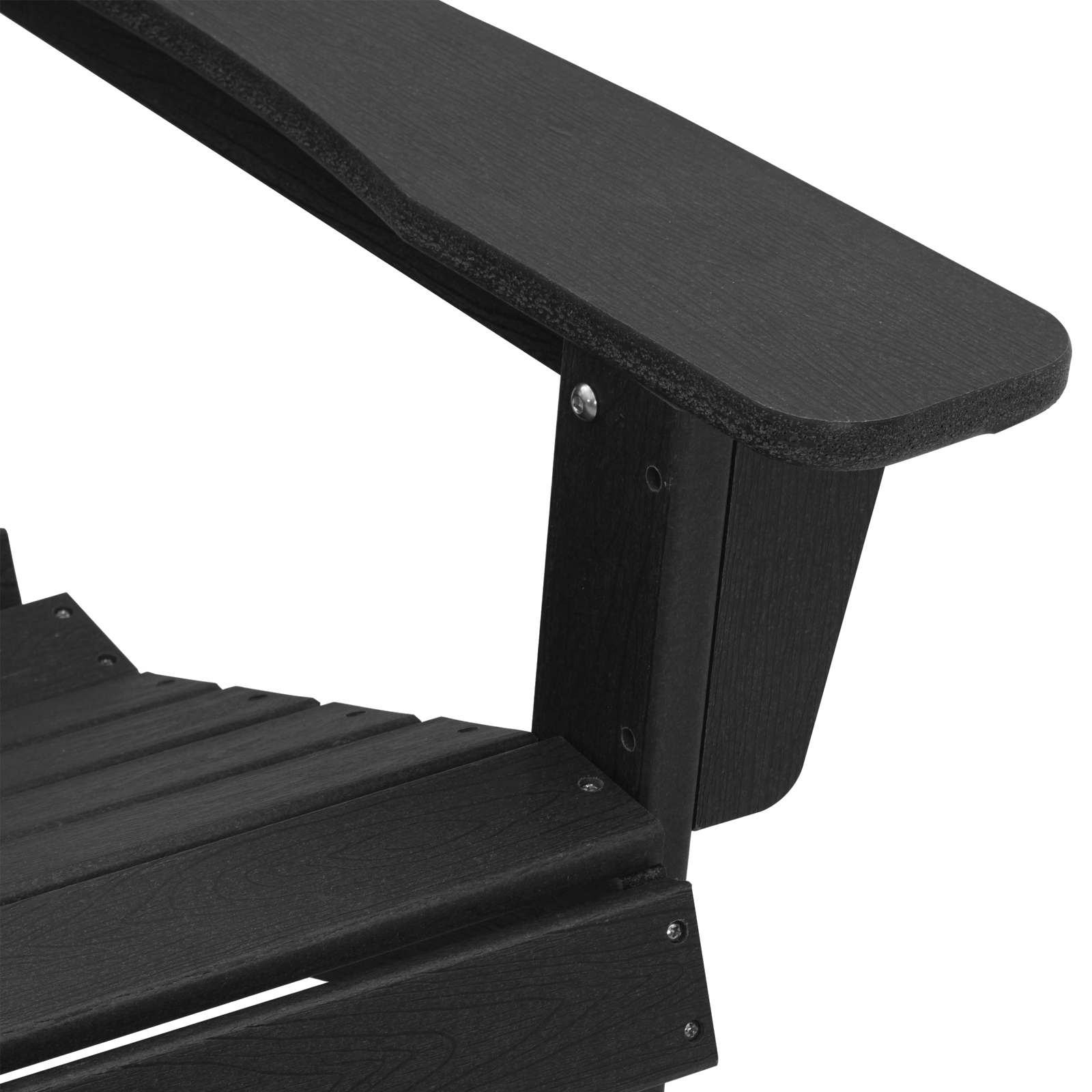 Scaun Adirondack cu suport pentru picioare Negru HDPE GartenMobel Dekor