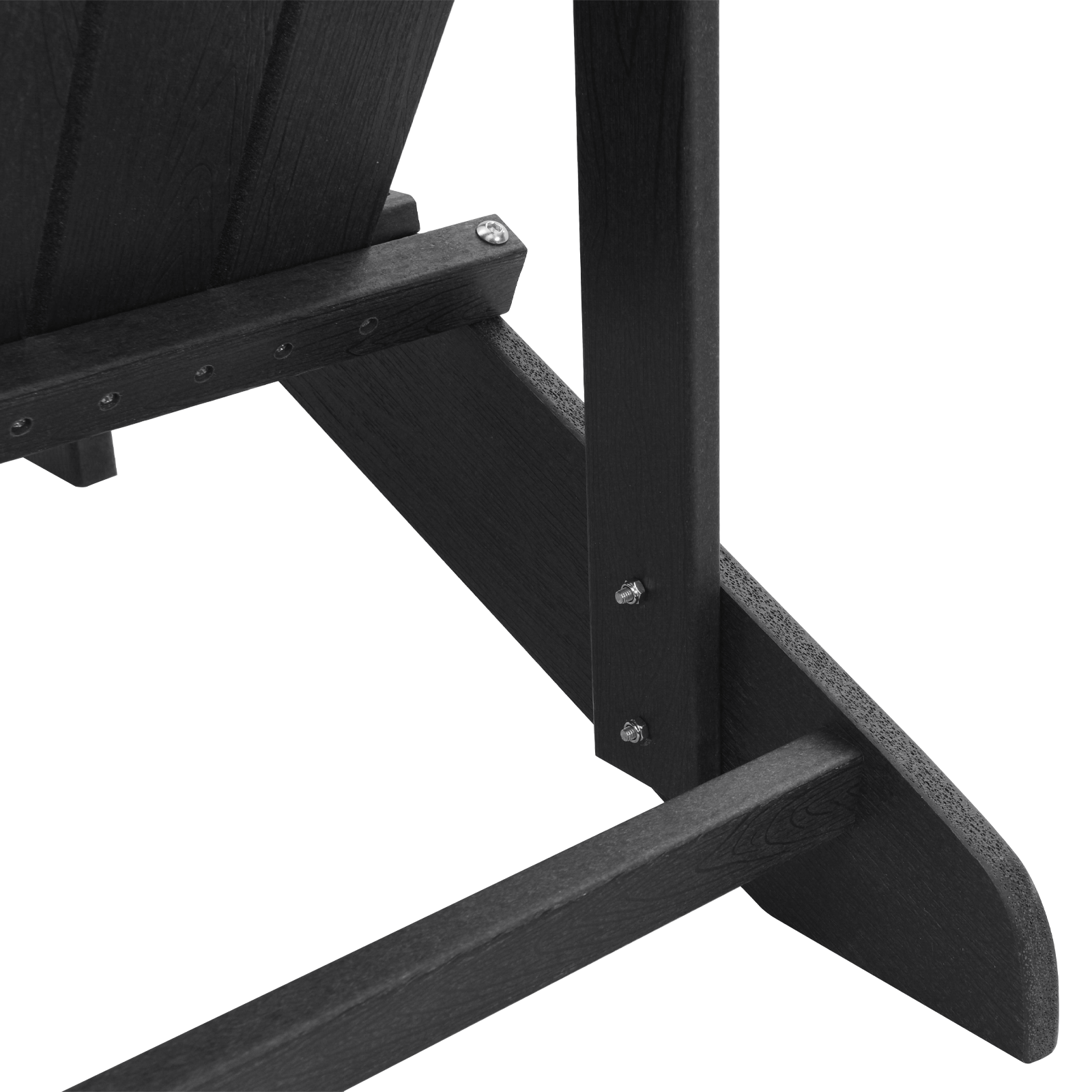Scaun Adirondack cu suport pentru picioare Negru HDPE GartenMobel Dekor