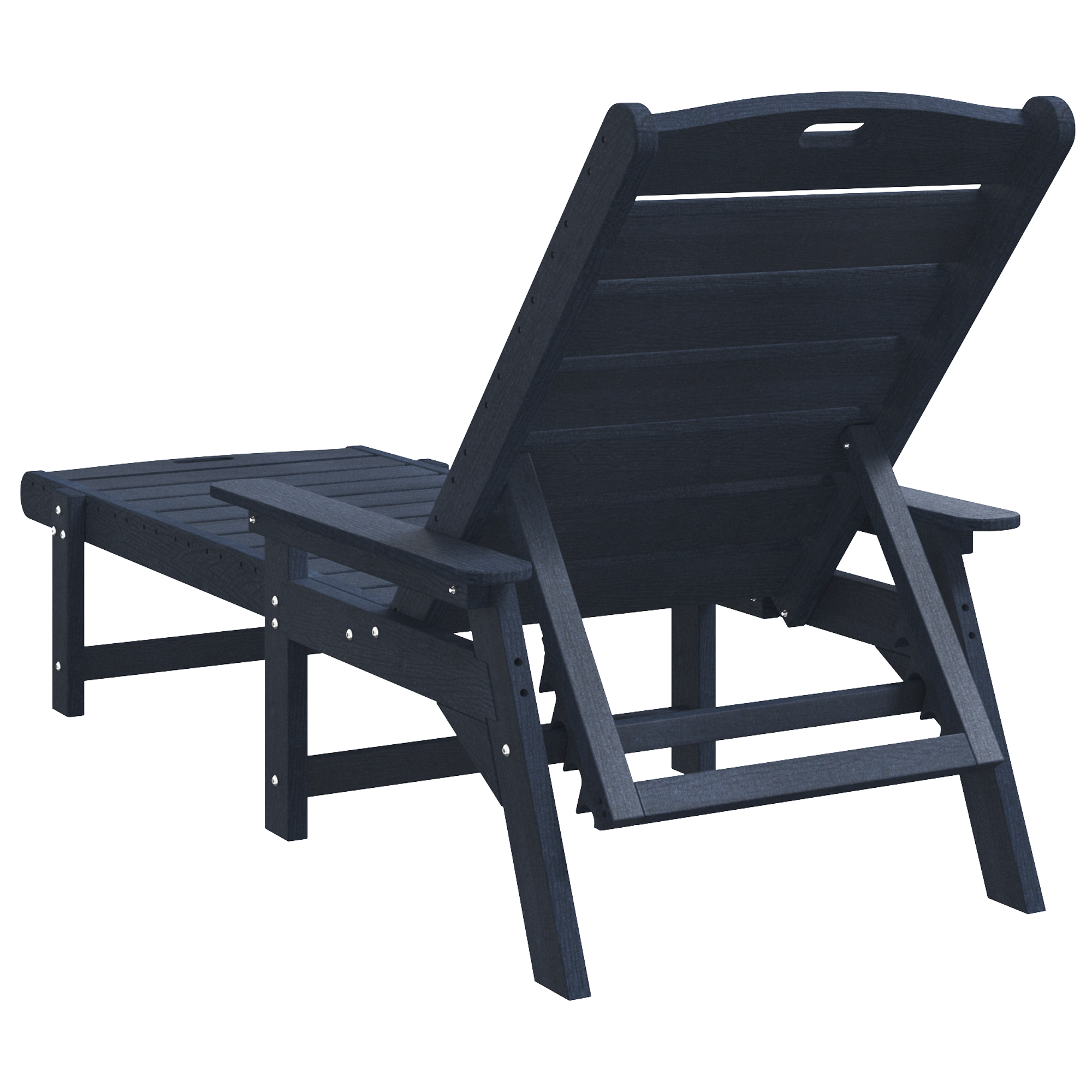 Șezlong Bleumarin 53x162x98.5 cm HDPE GartenMobel Dekor