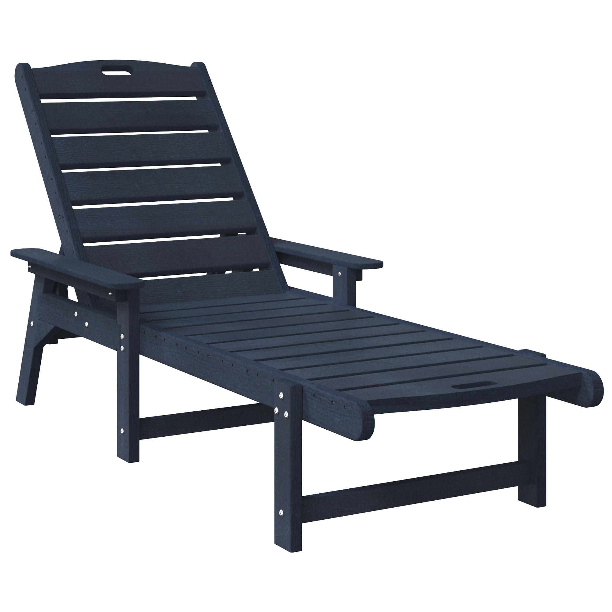 Șezlong Bleumarin 53x162x98.5 cm HDPE GartenMobel Dekor
