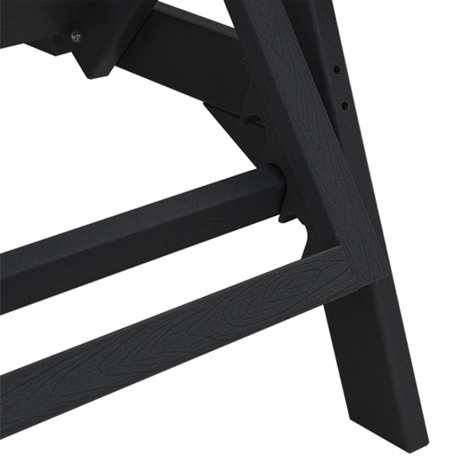 șezlong Negru 53x162x98.5 cm HDPE GartenMobel Dekor