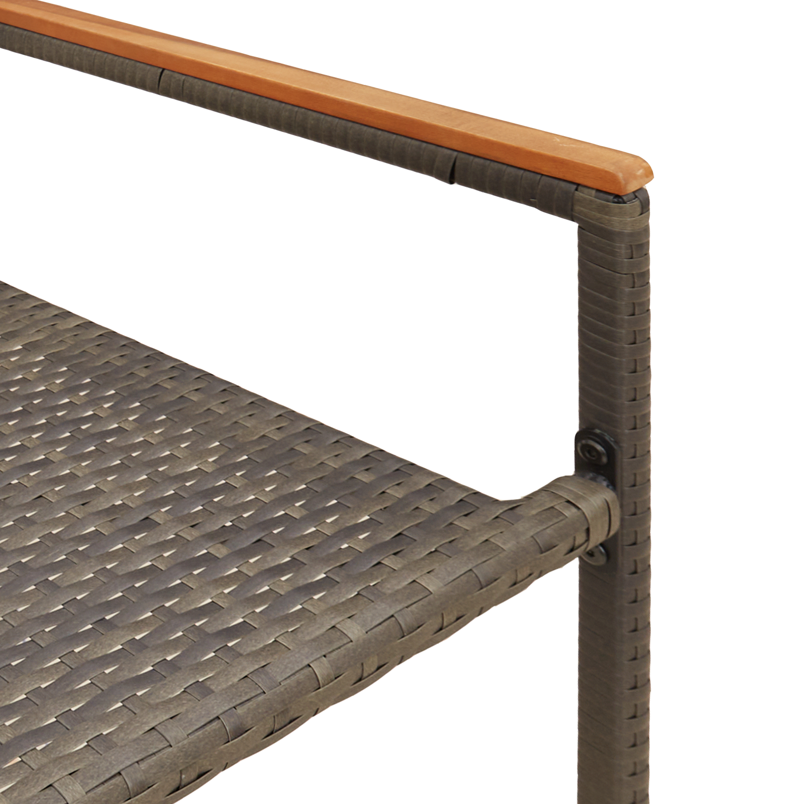 Scaune de grădină stivuibile  cu perne 2 buc Gri Ratan Poly GartenMobel Dekor