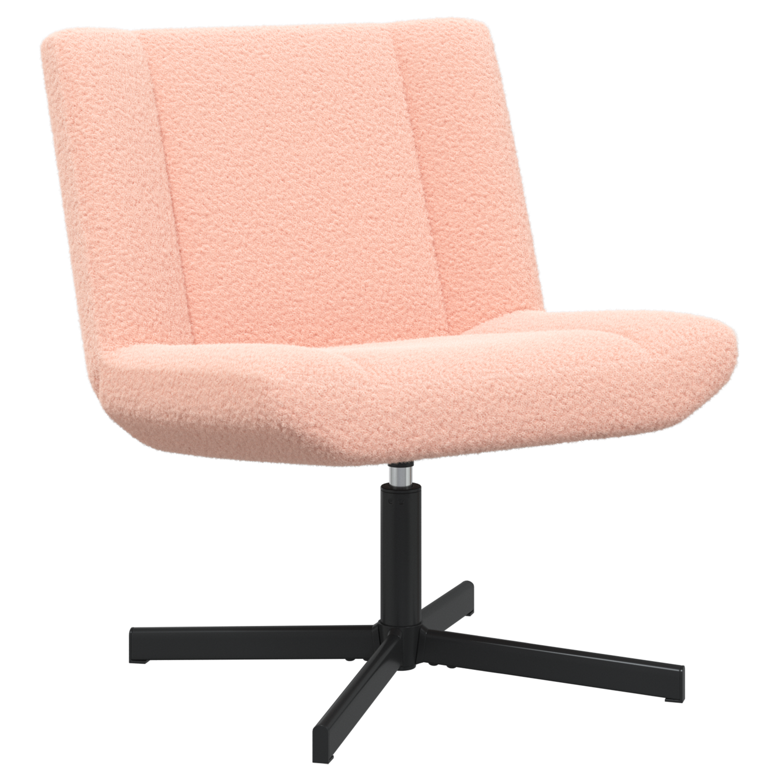 Scaun Accent Roz Baby Poliester, Oțel Standard Rotativ GartenMobel Dekor