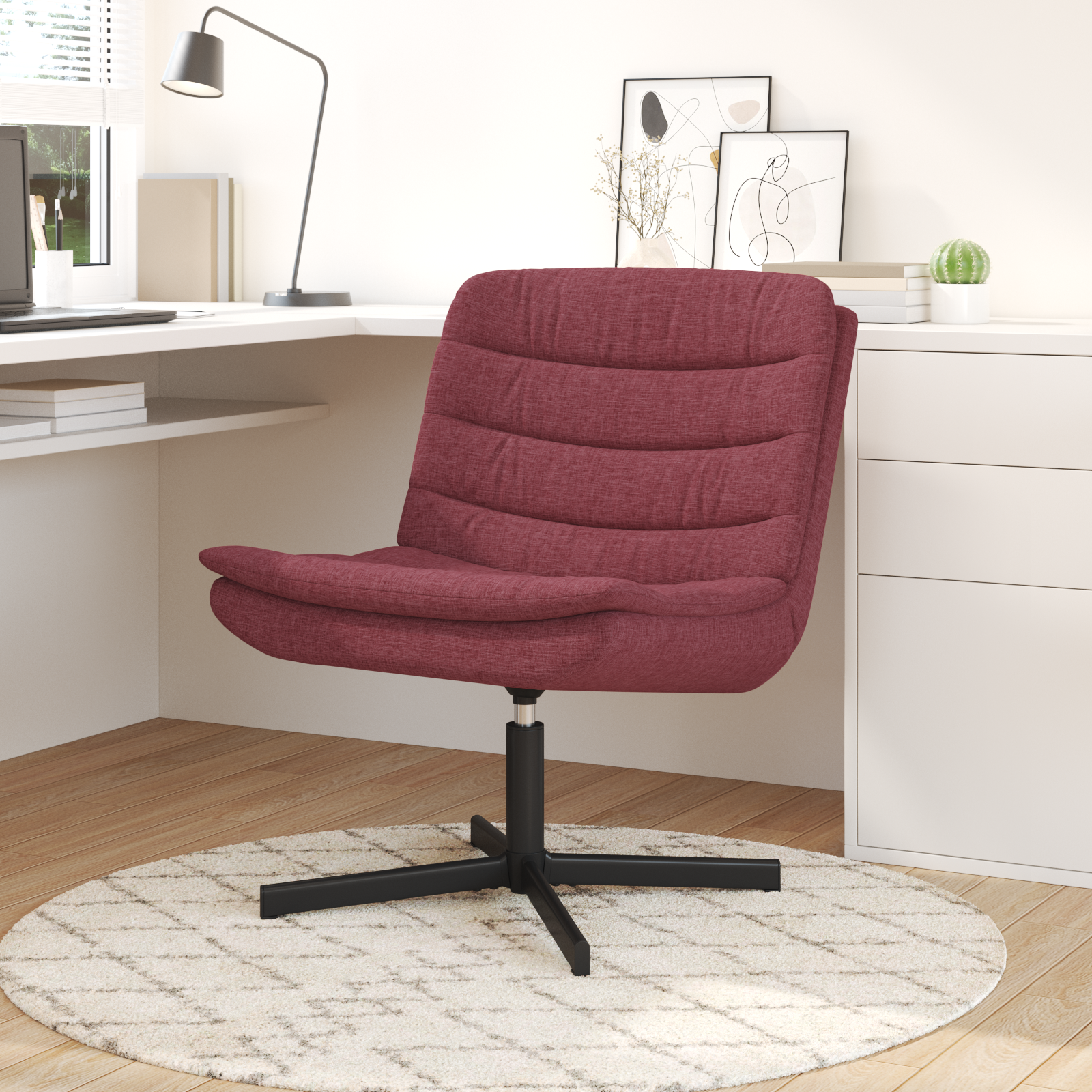 Scaun Rotativ Bordou Țesătură Standard Ergonomic Scaun Rotativ GartenMobel Dekor