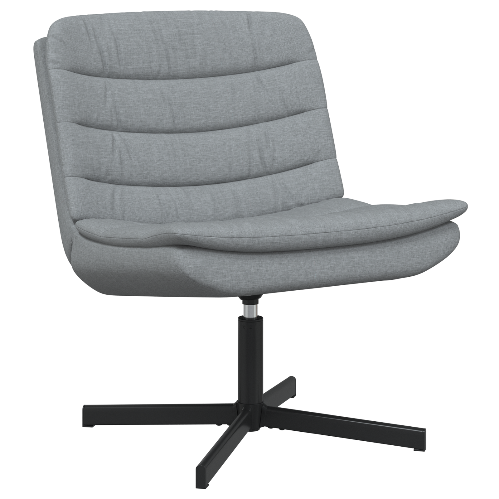 Scaun Rotativ Gri Deschis Țesătură Standard Ergonomic GartenMobel Dekor
