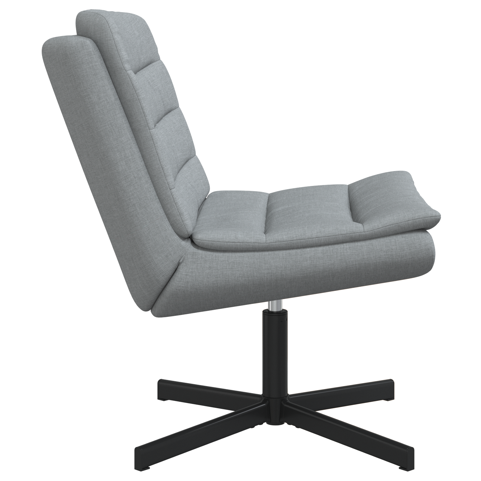 Scaun Rotativ Gri Deschis Țesătură Standard Ergonomic GartenMobel Dekor