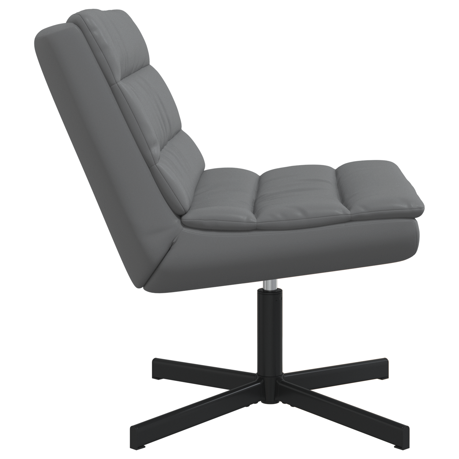Scaun rotativ Gri Piele sintetică Mediu Rotativ Scaun rotativ GartenMobel Dekor