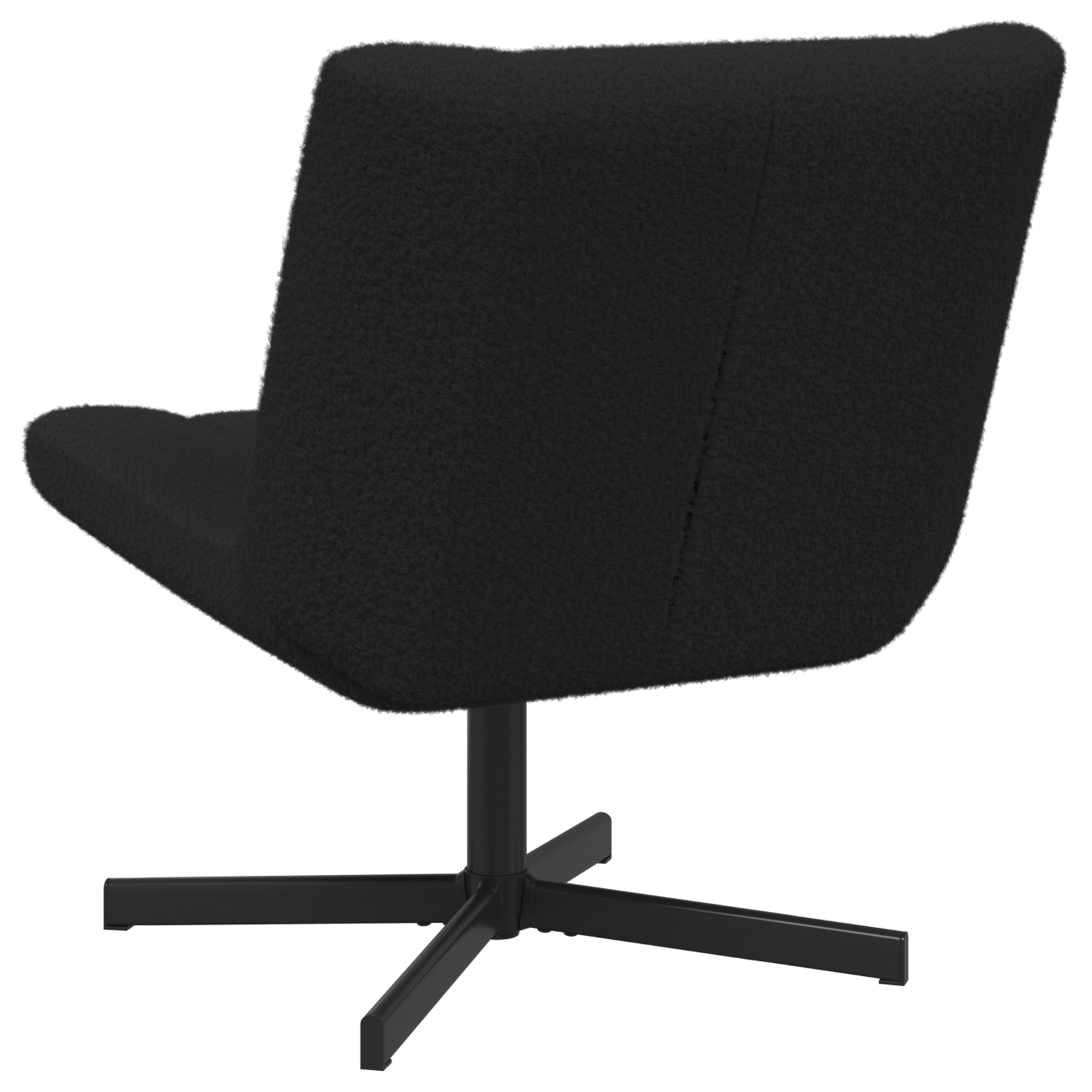scaun accent Negru Țesătură, Metal Mediu Pivotant Scaun accent GartenMobel Dekor