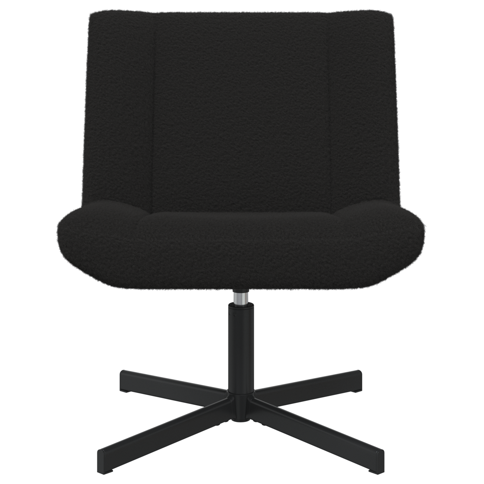 scaun accent Negru Țesătură, Metal Mediu Pivotant Scaun accent GartenMobel Dekor