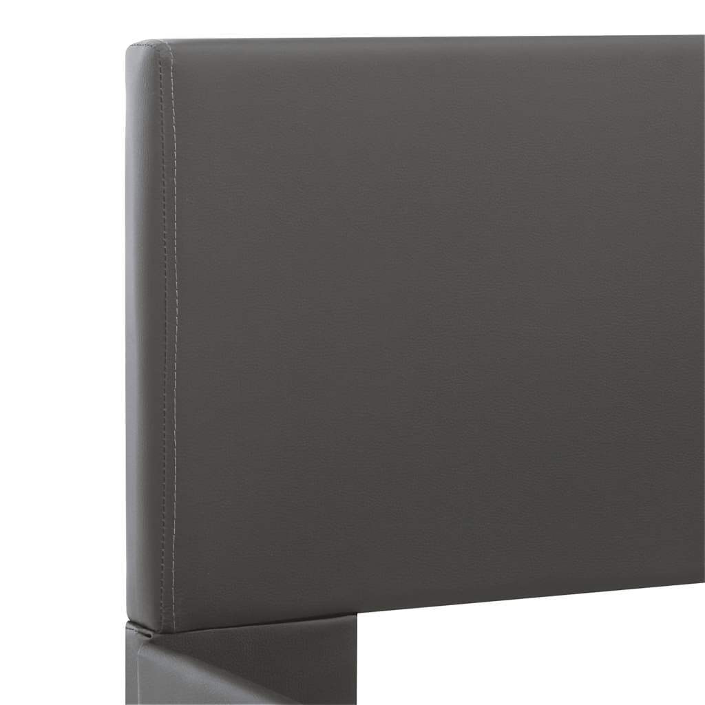 Cadru de pat cu LED, gri, 120 x 200 cm, piele ecologică GartenMobel Dekor