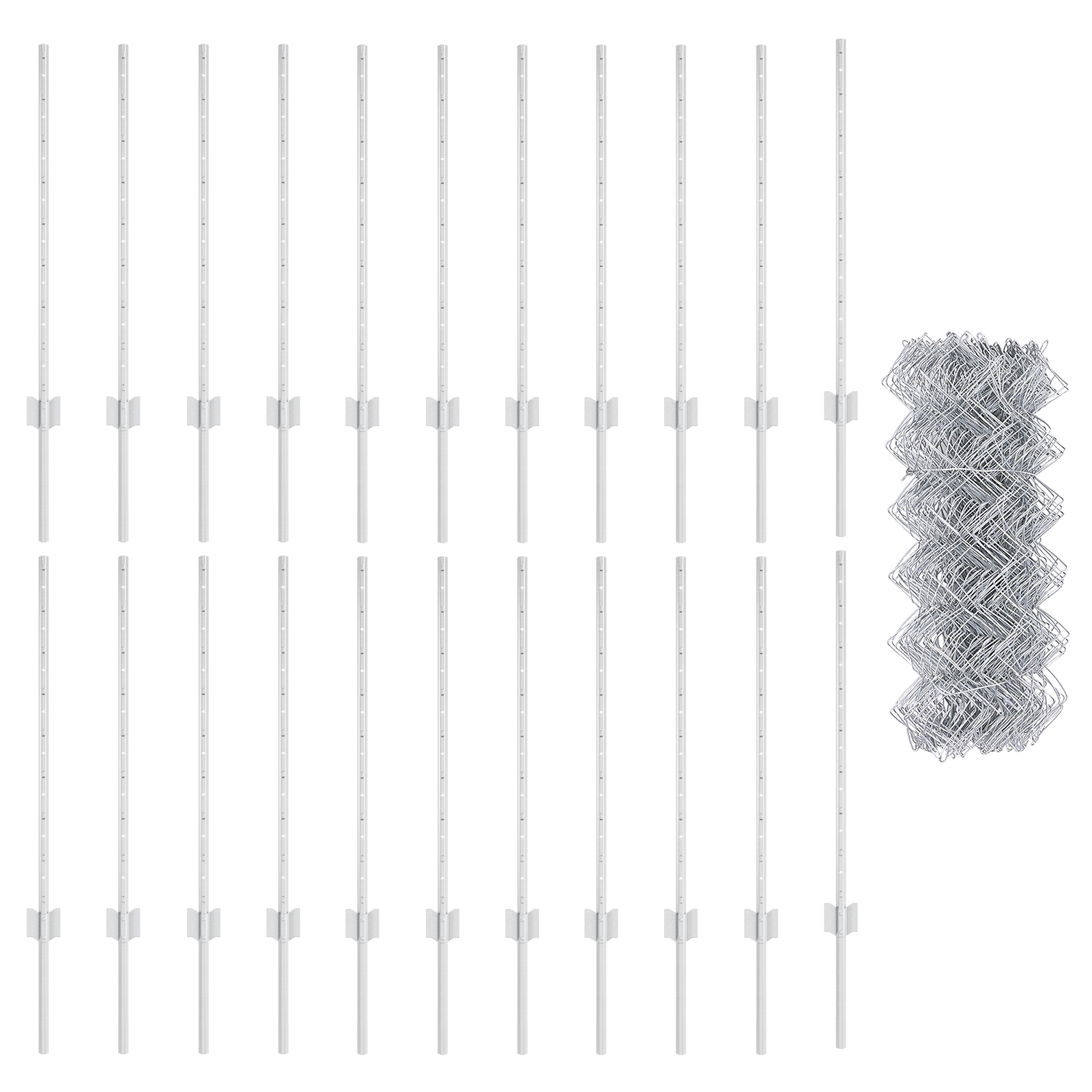 Set de gard de grădină Set de 2 Oțel galvanizat Mare Durabil GartenMobel Dekor