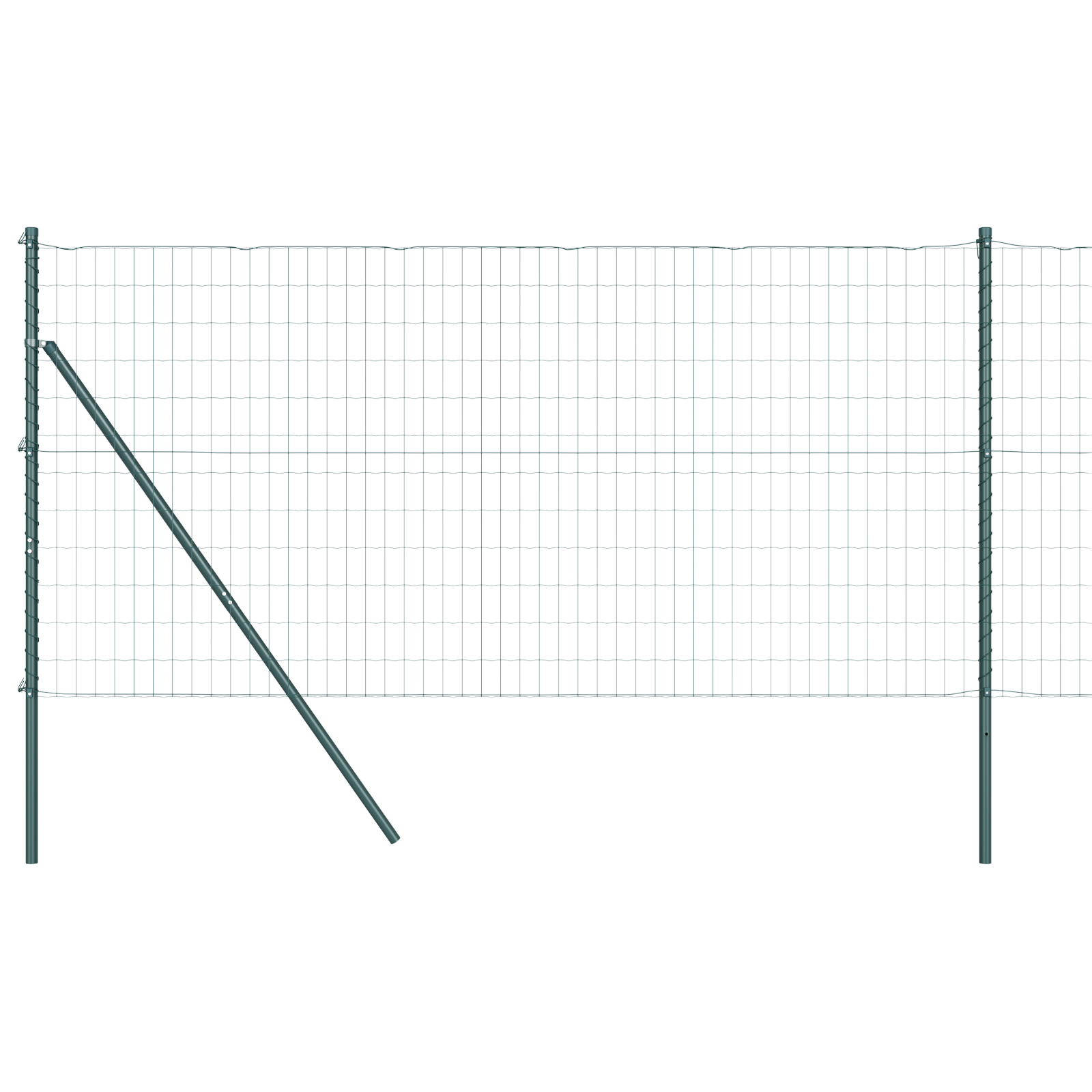 Euro Fence cu 13 posturi 1x25 m Oțel galvanizat Verde GartenMobel Dekor