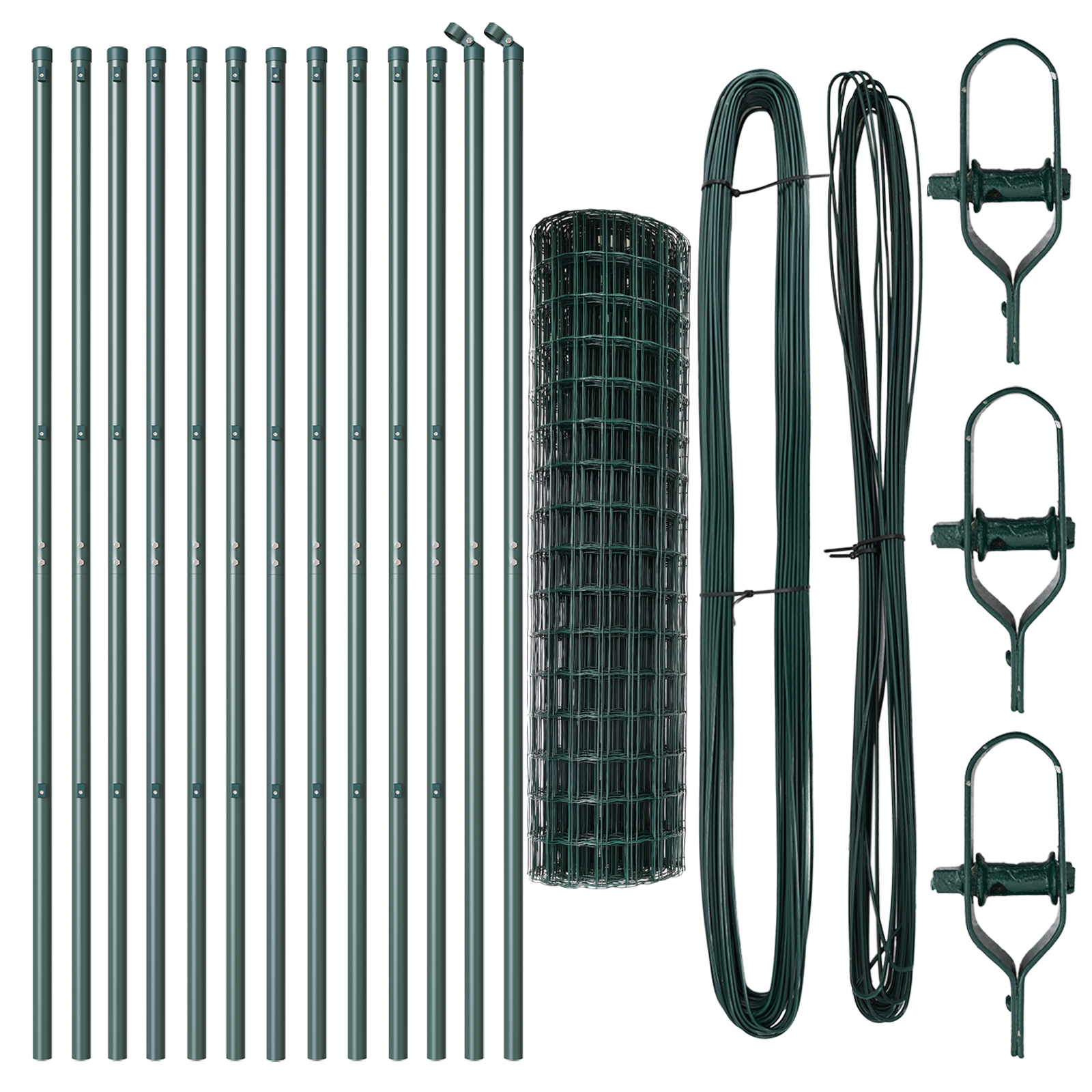 Euro Fence cu 13 posturi 1x25 m Oțel galvanizat Verde GartenMobel Dekor