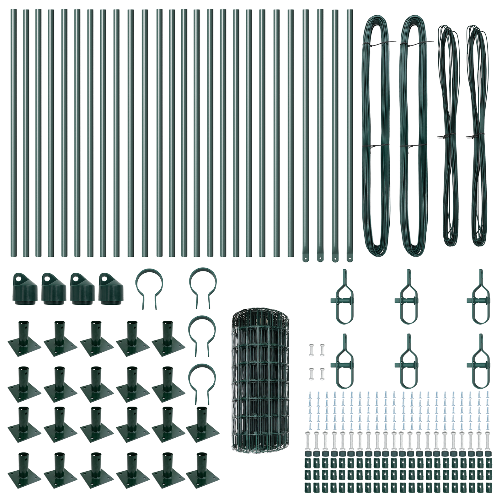 Euro Fence cu 13 stâlpi flanșați 0.4x50 m Oțel galvanizat GartenMobel Dekor