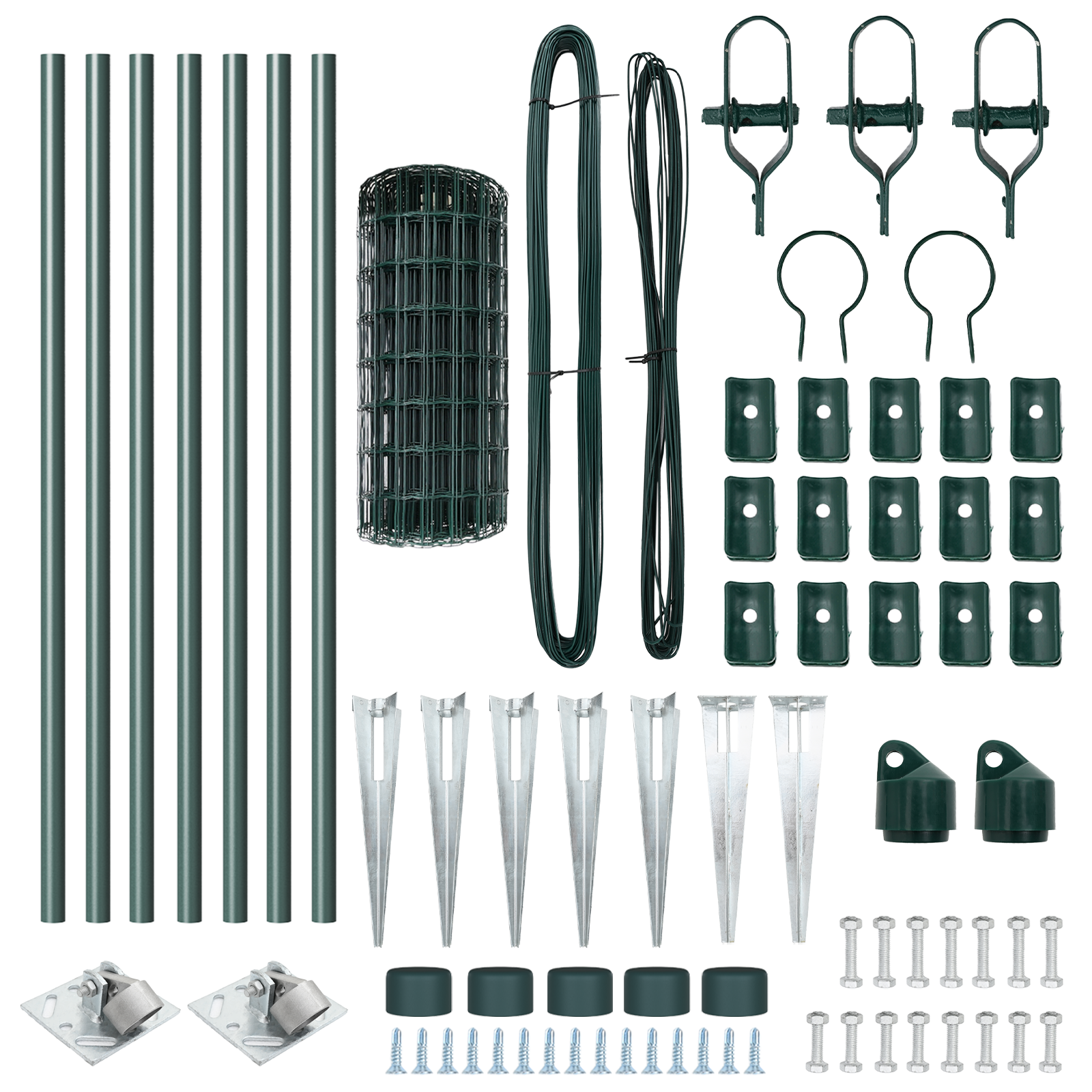 Euro Fence cu 7 Piloți cu vârf 0.6x10 m Oțel Galvanizat Verde GartenMobel Dekor