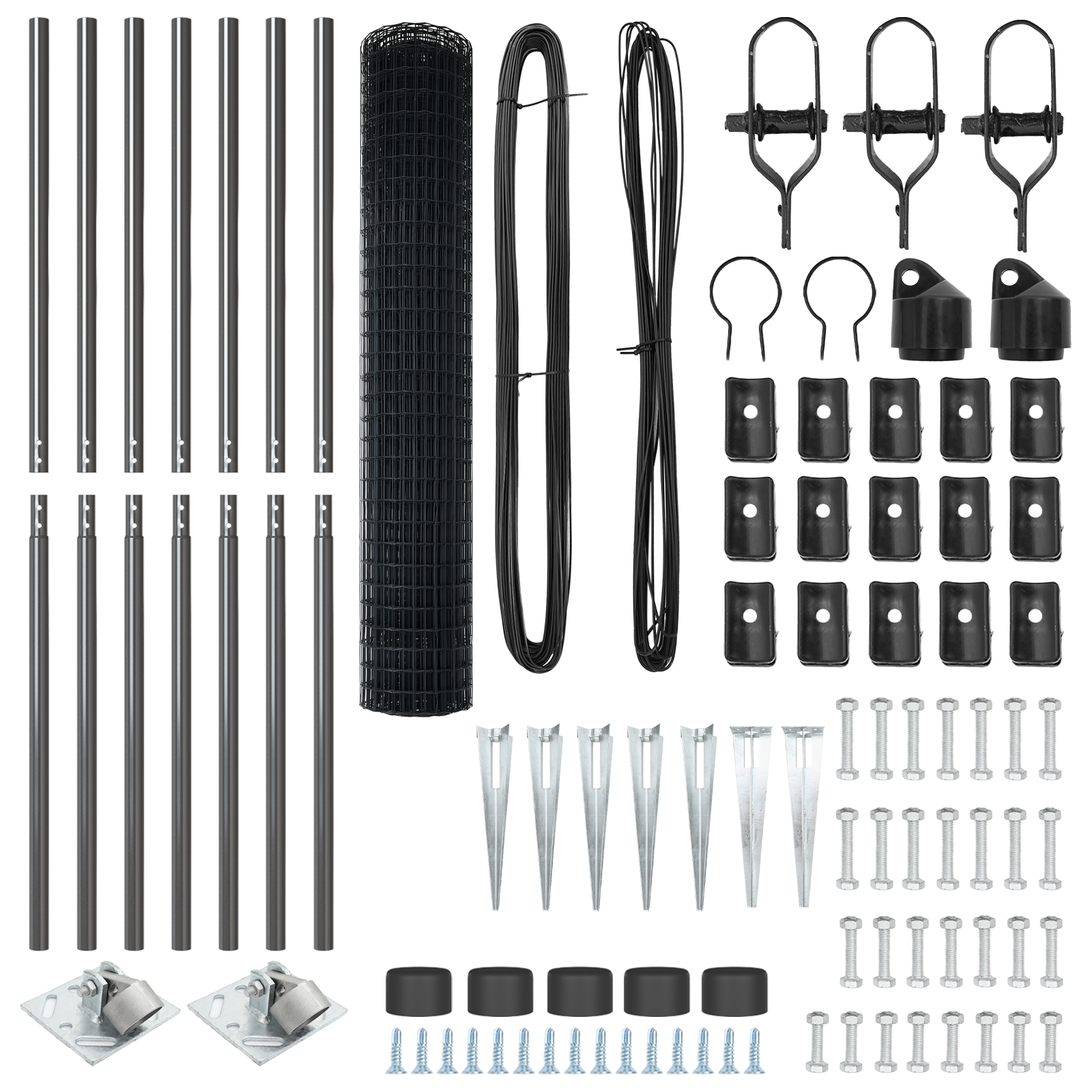 Gard Euro cu 7 posturi în vârf 1.5x10 m oțel galvanizat gri GartenMobel Dekor