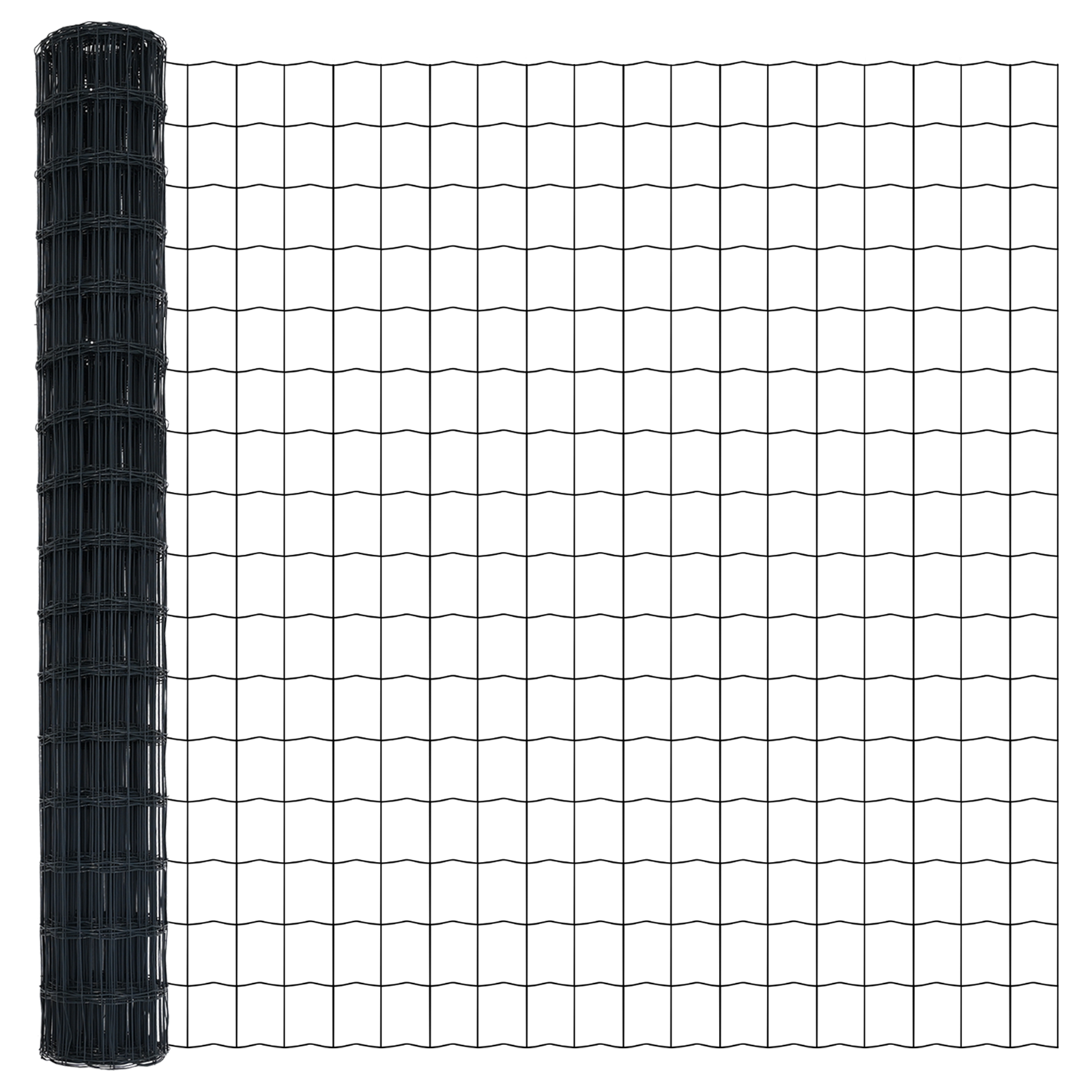 Gard Euro cu 7 stâlpi 1.5x10 m Oțel galvanizat Gri GartenMobel Dekor