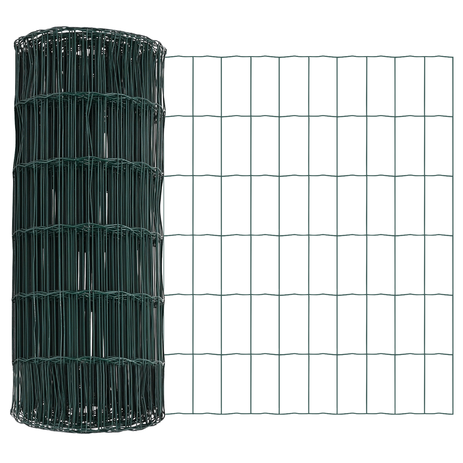 Gard Euro cu 7 stâlpi flanșați 0.6x10 m Oțel galvanizat GartenMobel Dekor