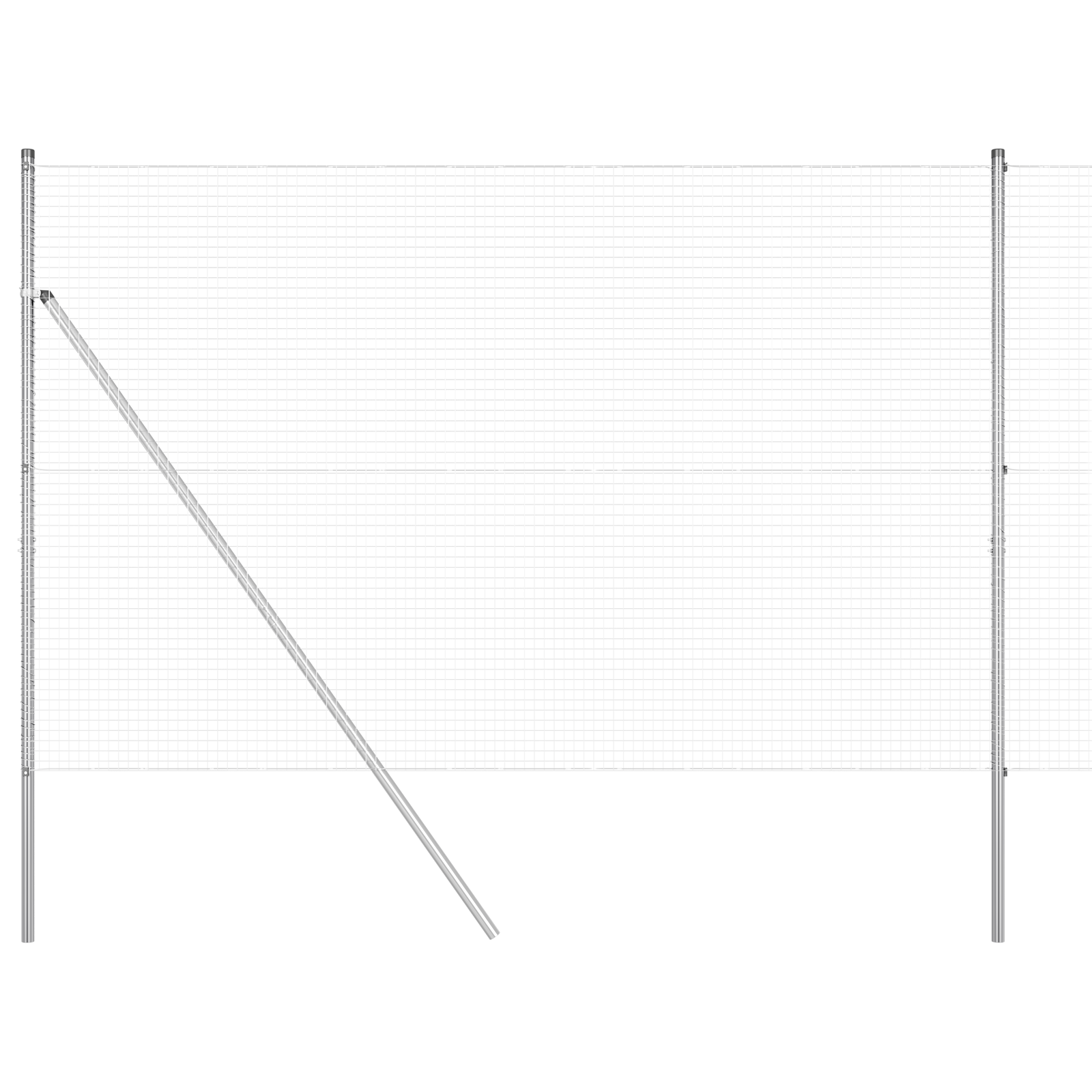 Gard Sudat cu 13 Stâlpi 1.6x25 m Oțel Galvanizat GartenMobel Dekor