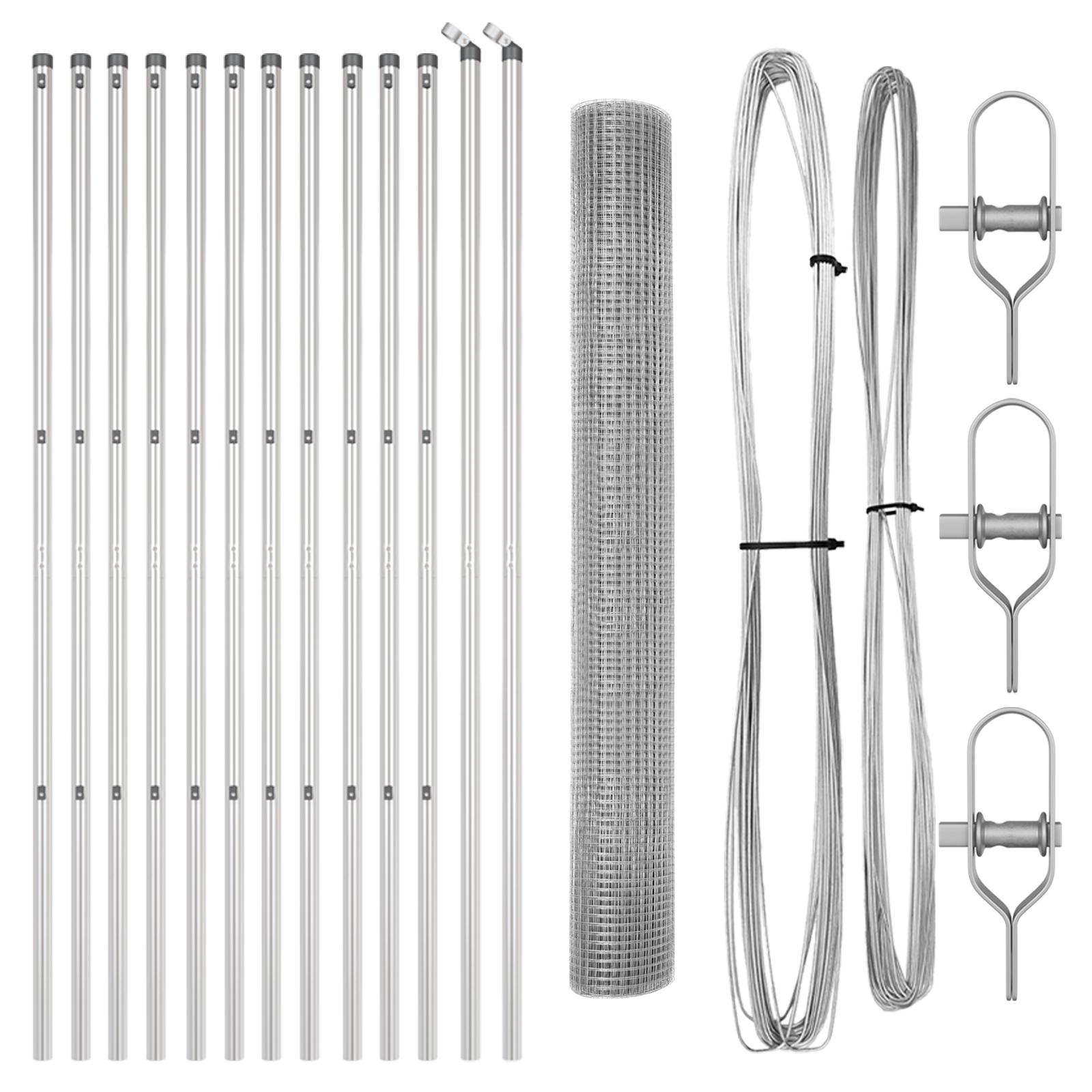 Împrejmuire cu Fir Sudat cu 13 Posturi 1.4x25 m Oțel Galvanizat GartenMobel Dekor