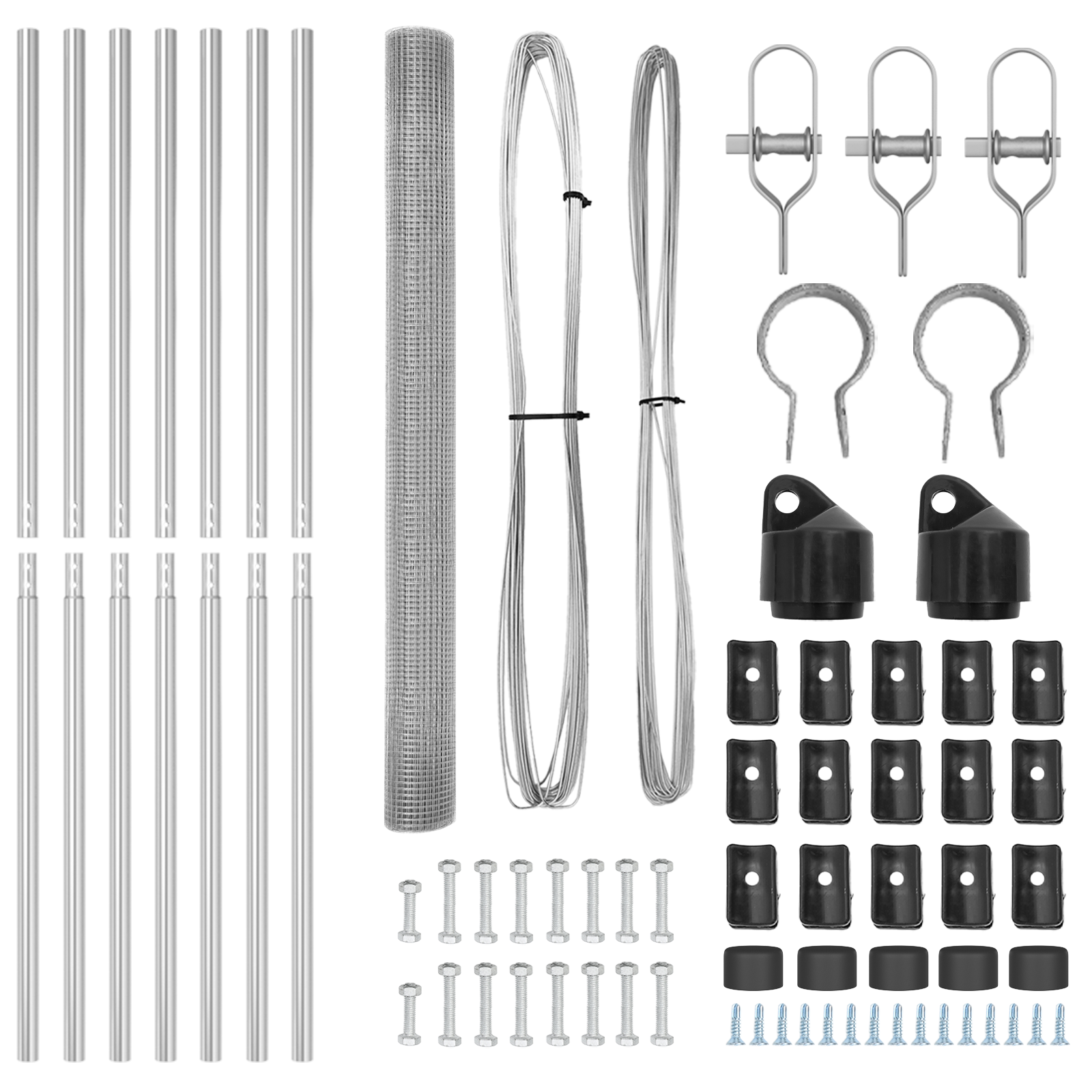 Set Stâlpi Gard Set de 2 Oțel galvanizat GartenMobel Dekor