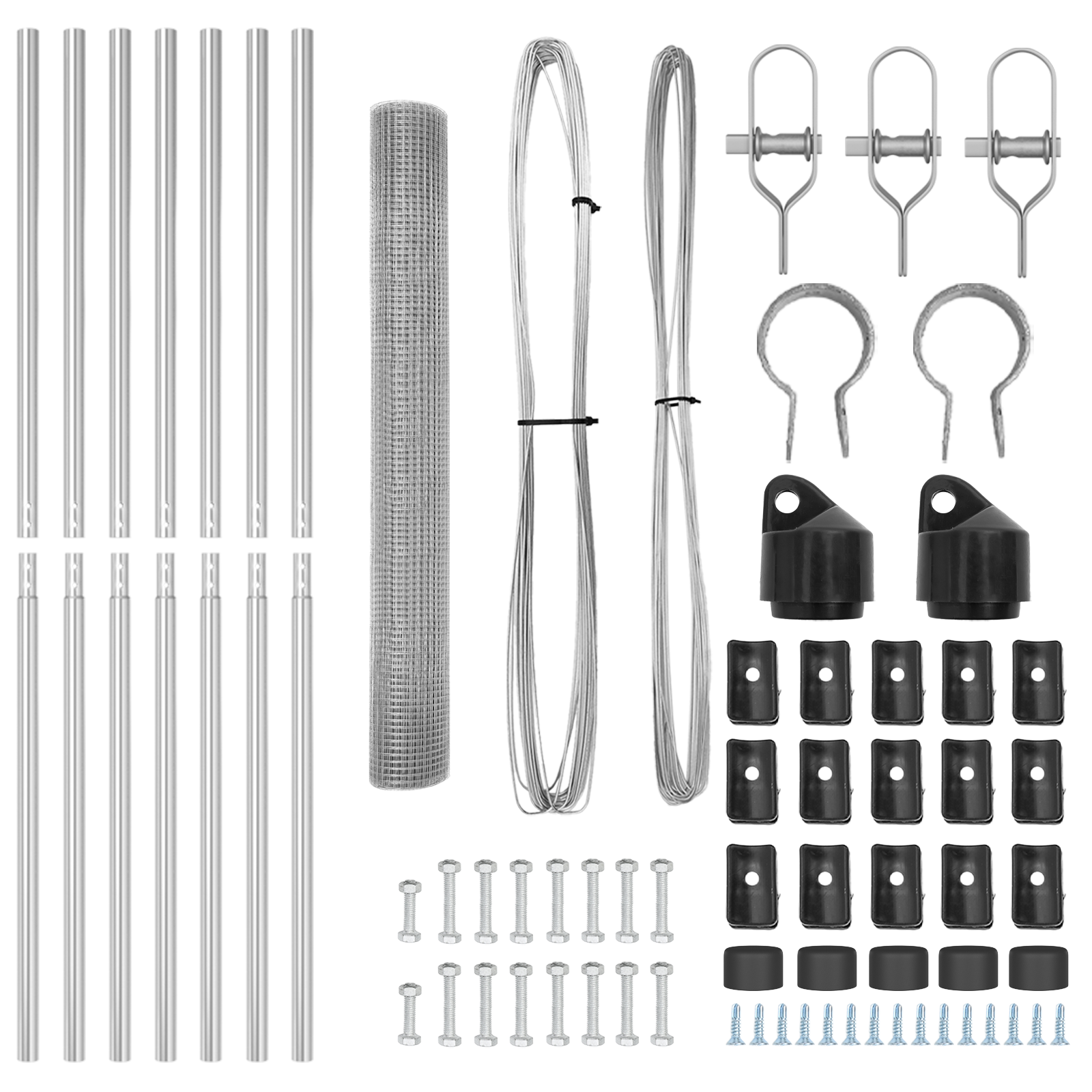 Set de Stâlpi de Gard Set de 2 Oțel Galvanizat 10 x 1 m Durabil GartenMobel Dekor