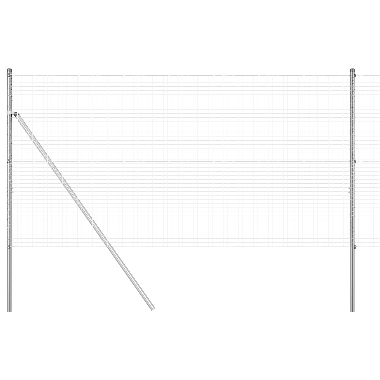 Set de Stâlpi de Gard Set de 2 Oțel Galvanizat 10 x 1 m Durabil GartenMobel Dekor