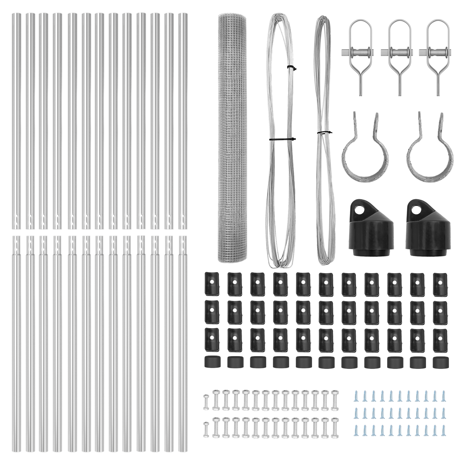 Set de Stâlpi de Împrejmuire 25 m Set de 2 Oțel galvanizat 25 x 1 m GartenMobel Dekor