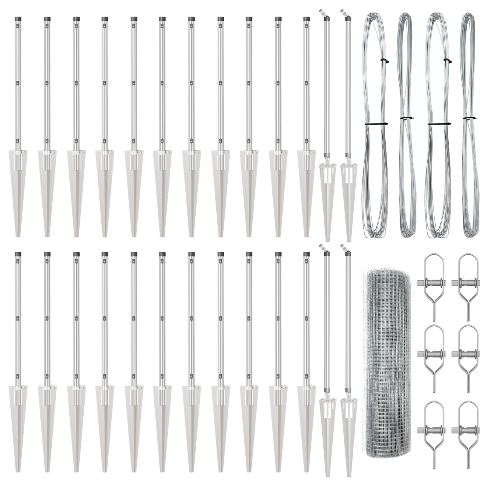 Gard din plasă sudată cu 13 stâlpi cu vârf 0.4x50 m Oțel galvanizat GartenMobel Dekor