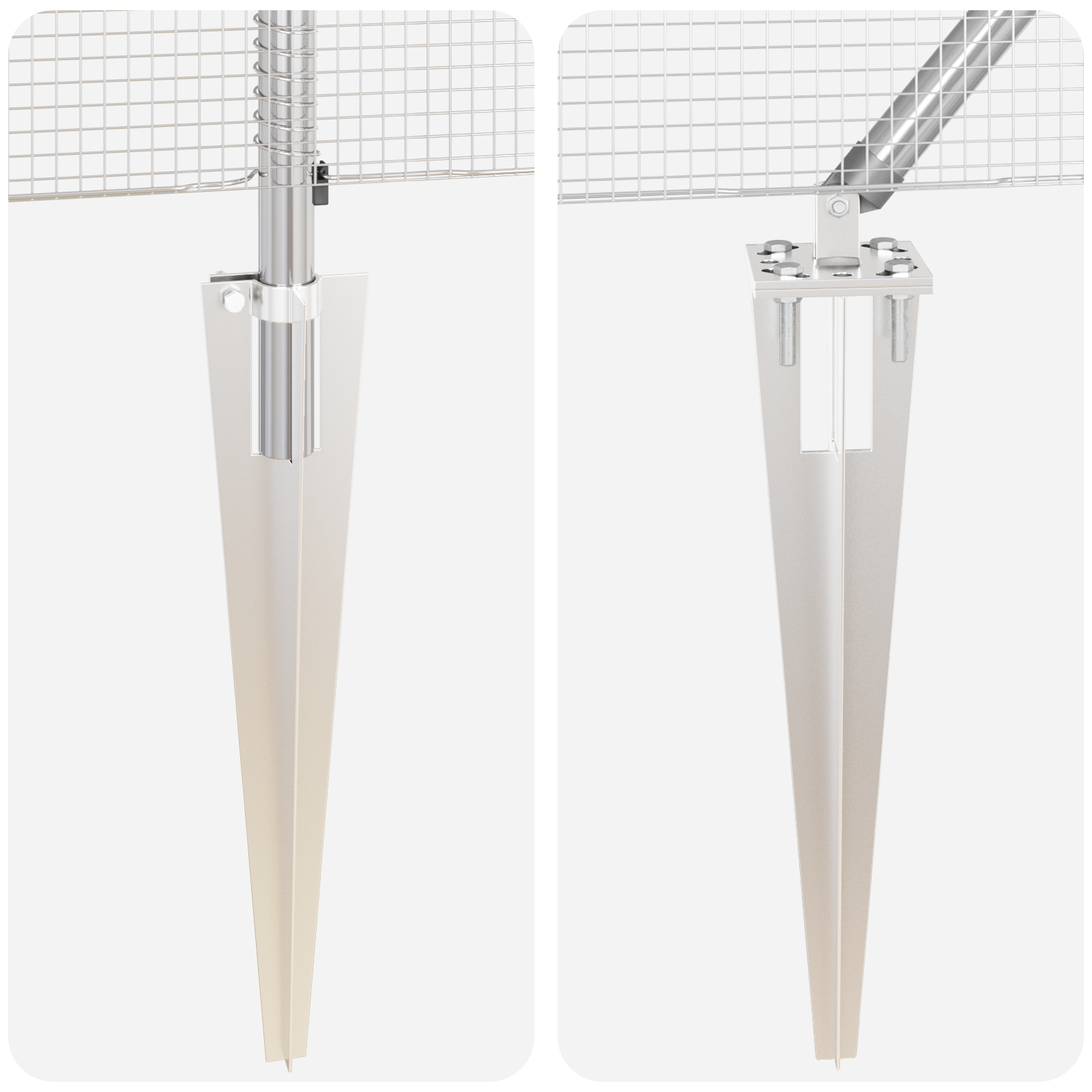 Gard din plasă sudată cu 13 stâlpi cu vârf 0.4x50 m Oțel galvanizat GartenMobel Dekor