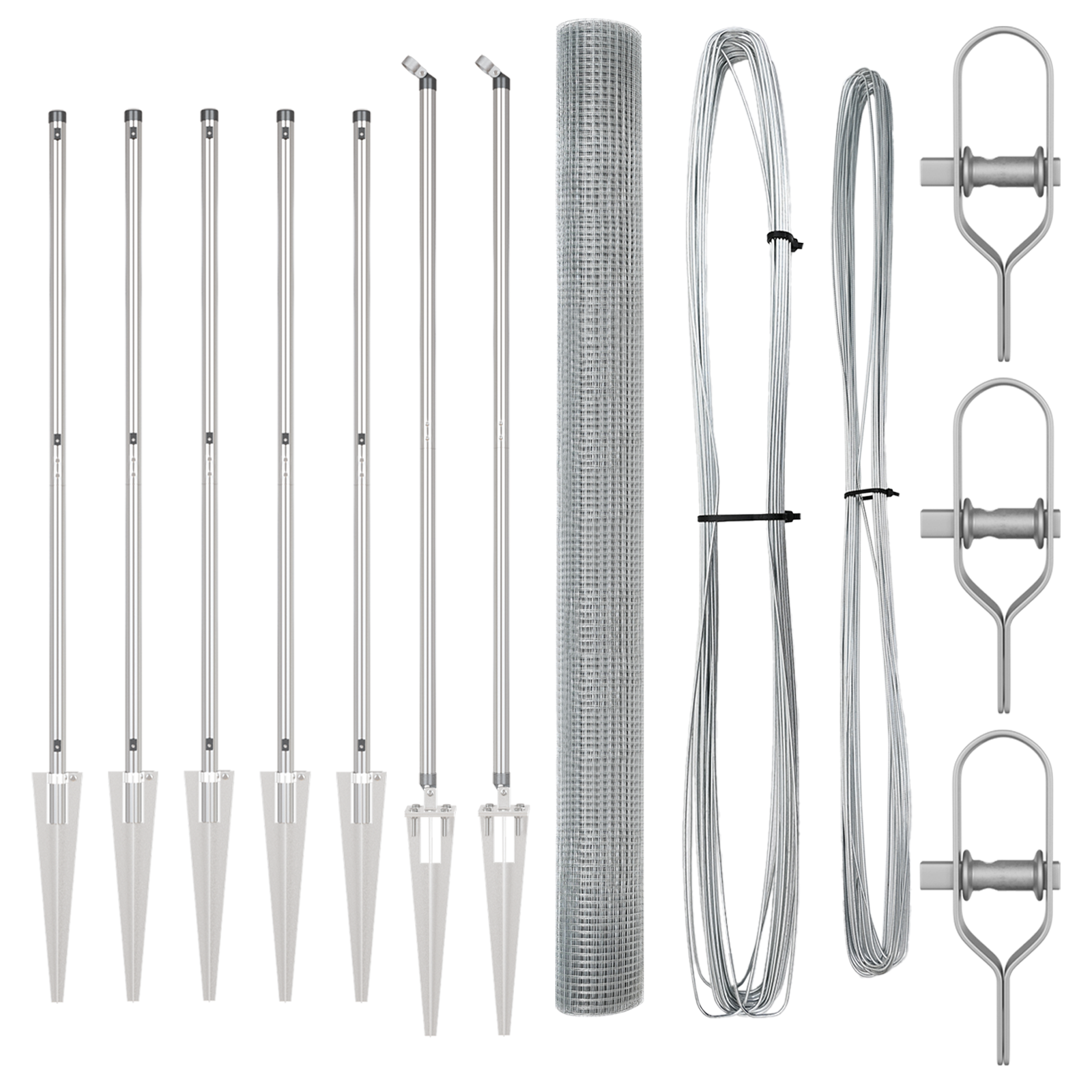 Gard din sârmă sudată cu 7 posturi cu vârf 1.5x10 m Oțel galvanizat GartenMobel Dekor