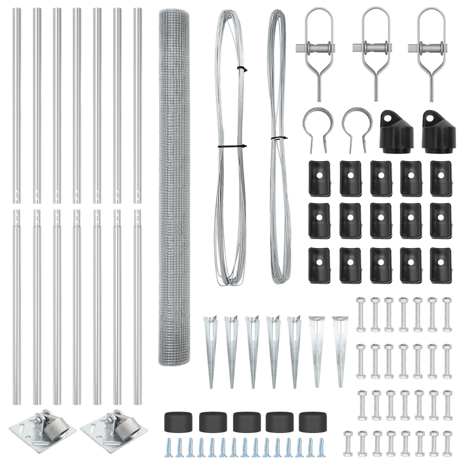 Gard din sârmă sudată cu 7 posturi cu vârf 1.5x10 m Oțel galvanizat GartenMobel Dekor