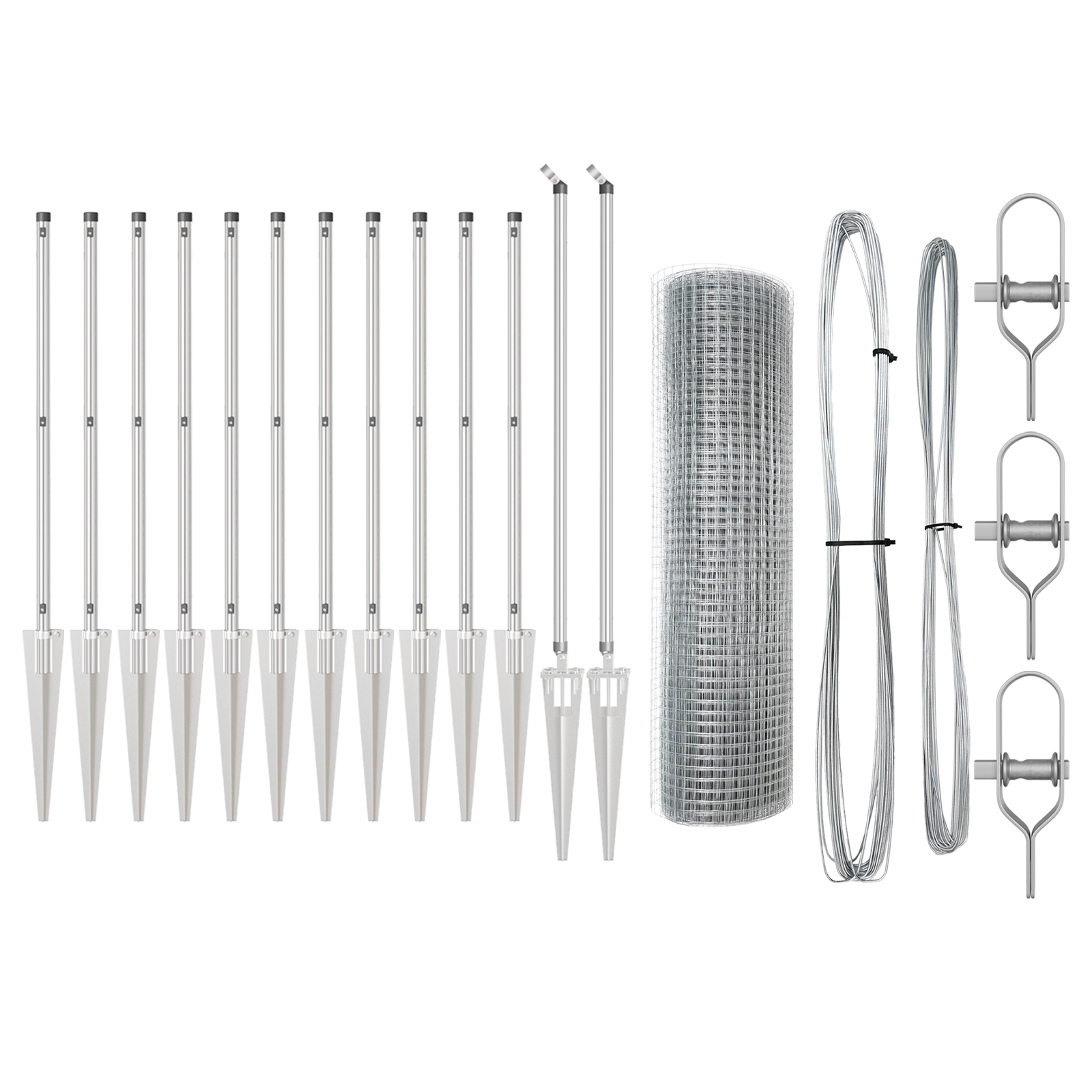 Împrejmuire din Fire Sudate cu 13 Posturi cu Țepușe 0.8x25 m Oțel Galvanizat GartenMobel Dekor